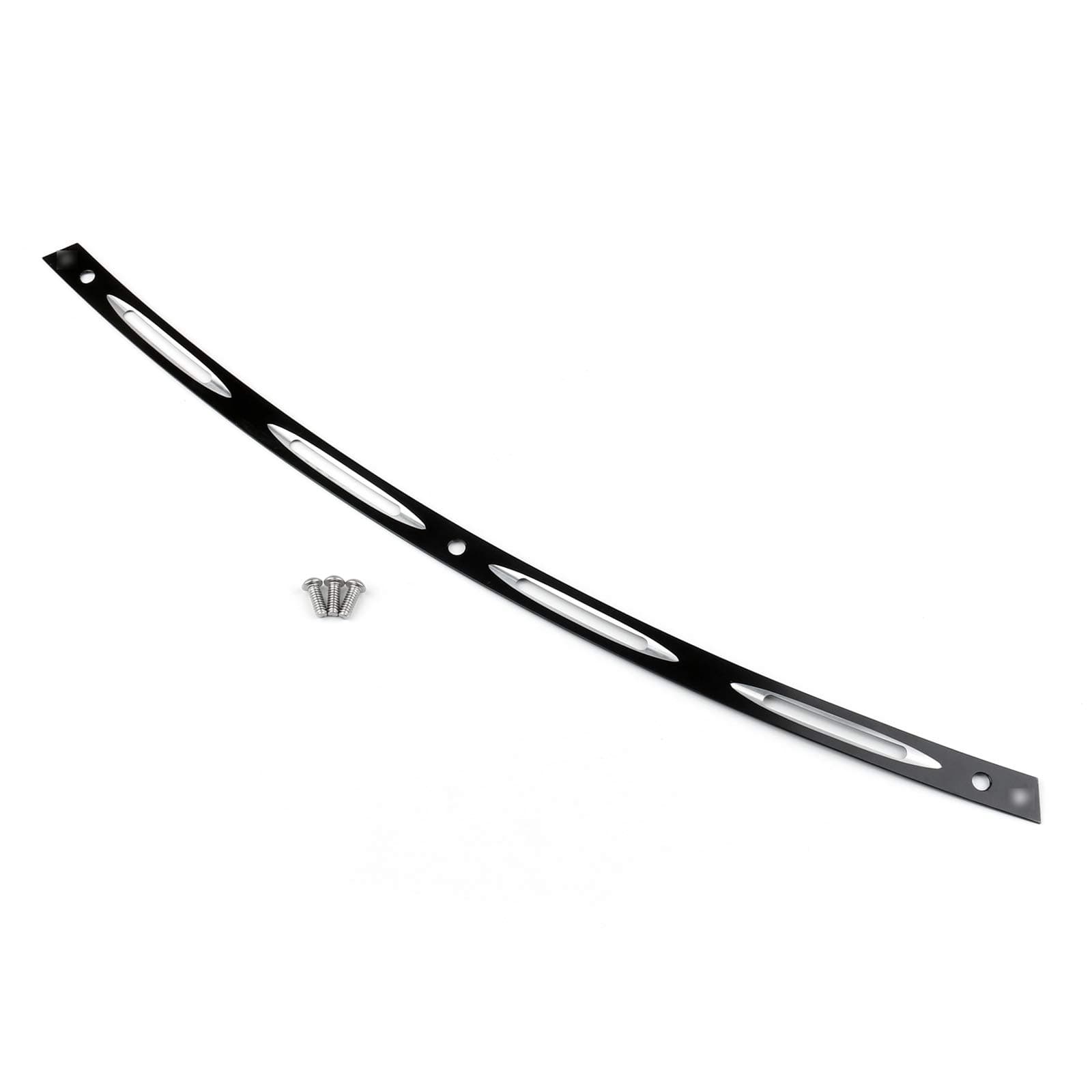 Artudatech Black CNC Cut Windshield Trim for 1996-2013 Electra Street Tri Glide FLHTC