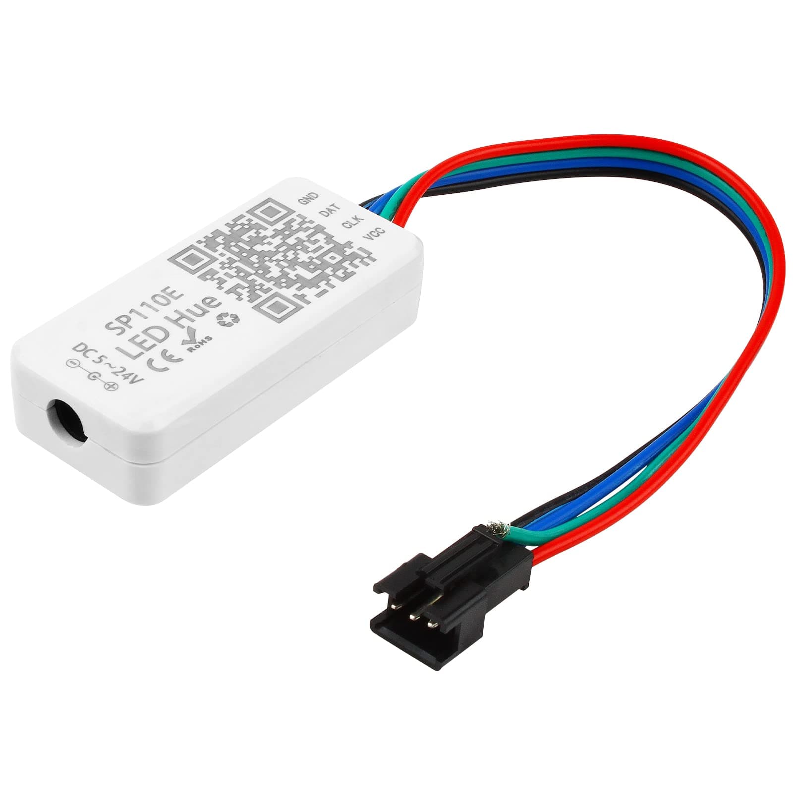 RGBZONE Bluetooth LED Controller, SP110E Pixel LED Light Strips Controller, Smart APP Control for 5V/12V/24V WS2812B WS2813 SK9822 APA102 SK6812 LPD8806 DMX512 1903 RGB/RGBW