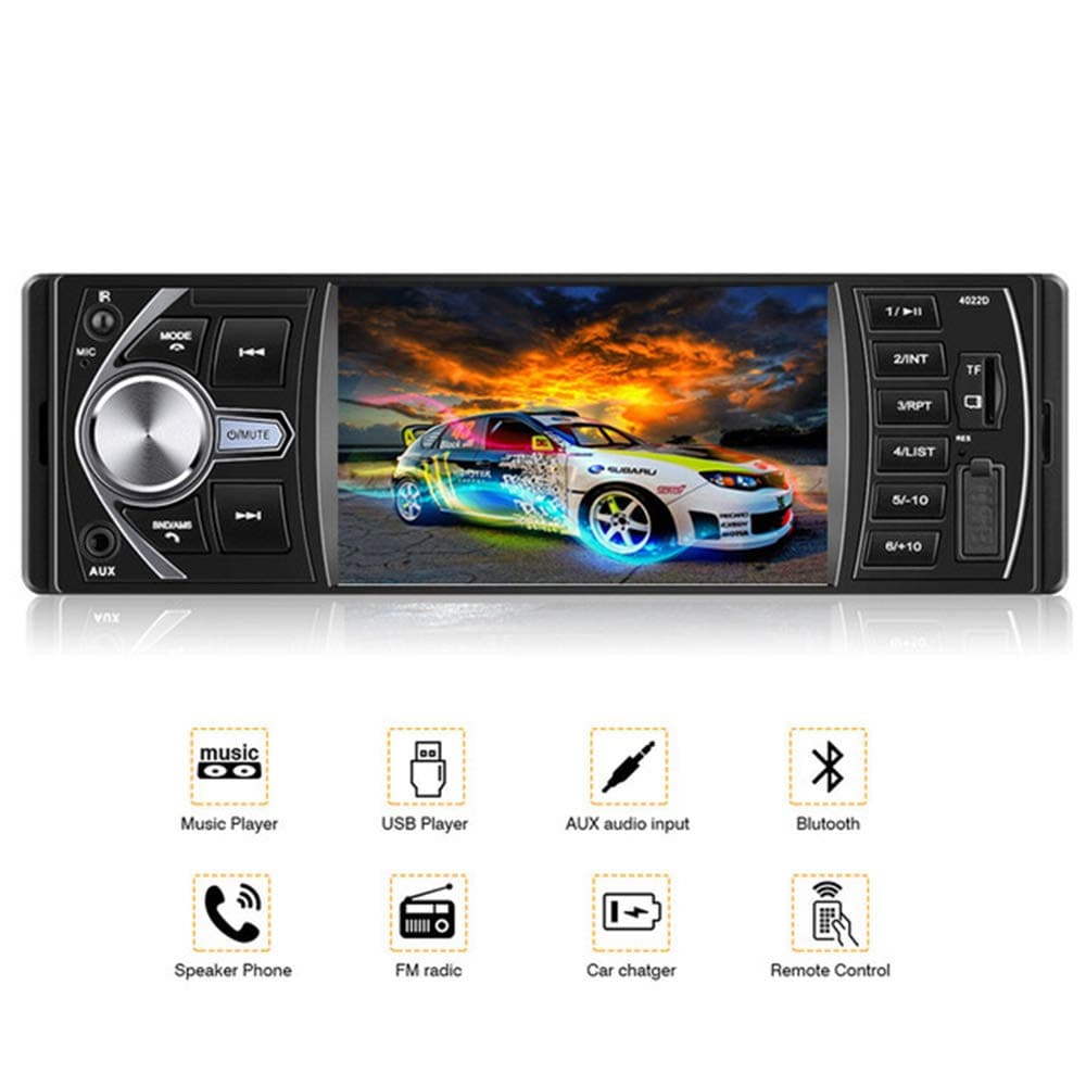 BOOMBOOST Car Stereo, 4.1 Inch Full Viewing Angle High-Definition TFT Screen, Fast Charging Car Radio£¬MP3 Player, Car Stereo Bluetooth Supports FM Radio Hands Free Call