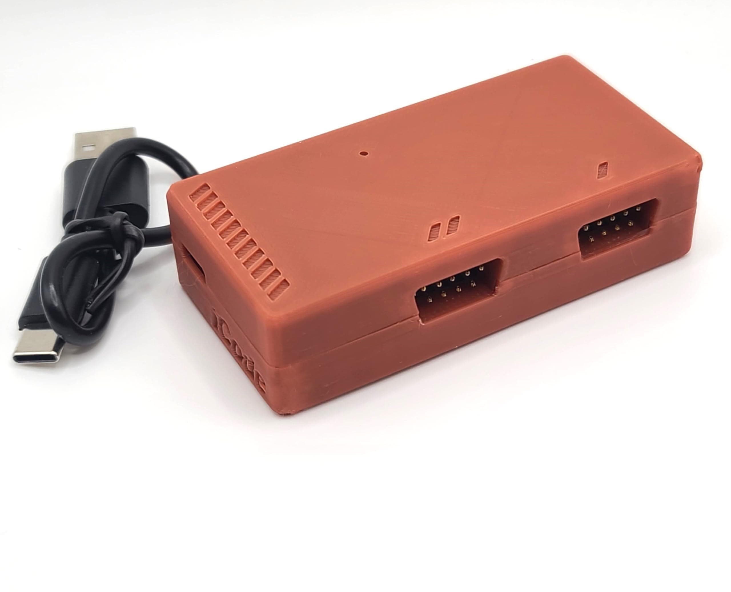 9 pin to USB Dual Atari Joystick and Paddle Adapter by iCode, DB9 Ports, Pro Edition Brown