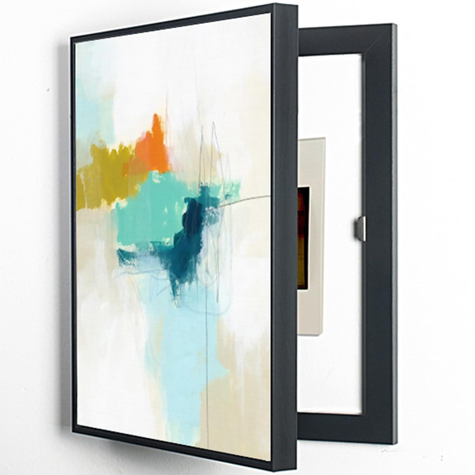 D,40X50cm, Wall-Mounted Electrical Panel Cover Minimalist Hidden Meter Box Decorative Painting Modern Decorative Abstract Art Painting Box Decoration Detachable Fuse Box Cover