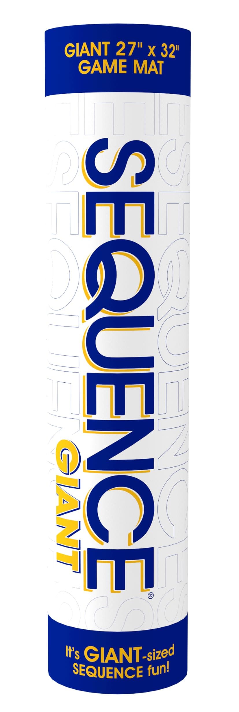 Jax Giant (aka Jumbo) SEQUENCE Game - Tube Edition with Cushioned Mat (27" x 32") Cards and Chips, Package Colors May Vary.