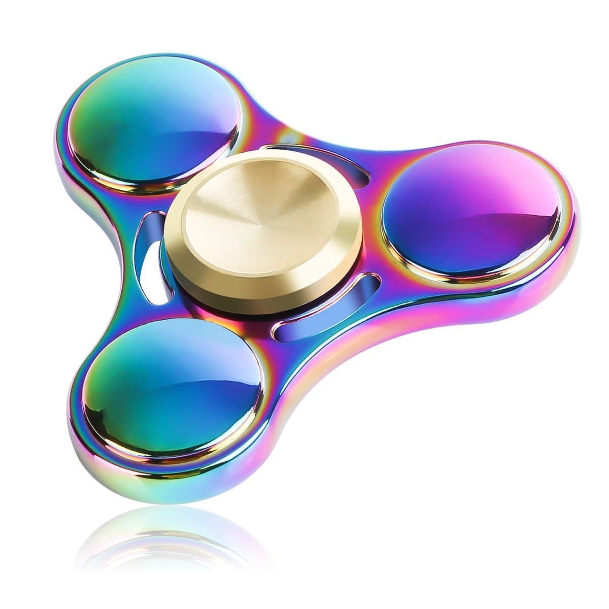 ATESSON Fidget Spinner Metal Hand Spinner Mini Sized Tri-Spinner Stainless Steel High Speed Bearing Hand Spinner Focus Anxiety Stress Relief Boredom Killing Time Toys for Kids Adults
