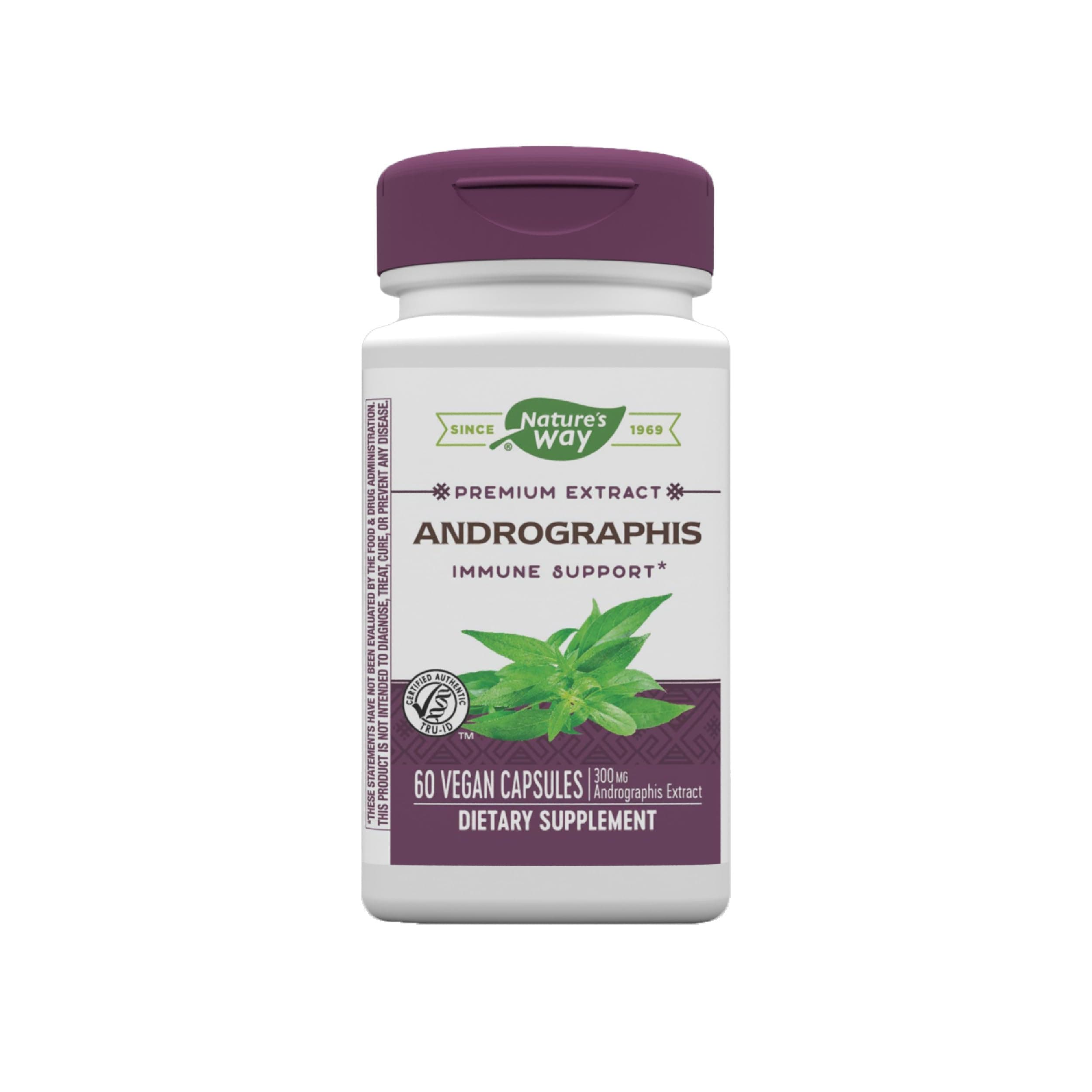 Nature's Way Premium Extract Andrographis, Immune Support*, 300 mg Andrographis Extract per serving, 60 Capsules