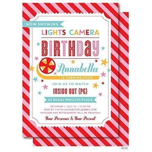 Movie Night Birthday Invitations