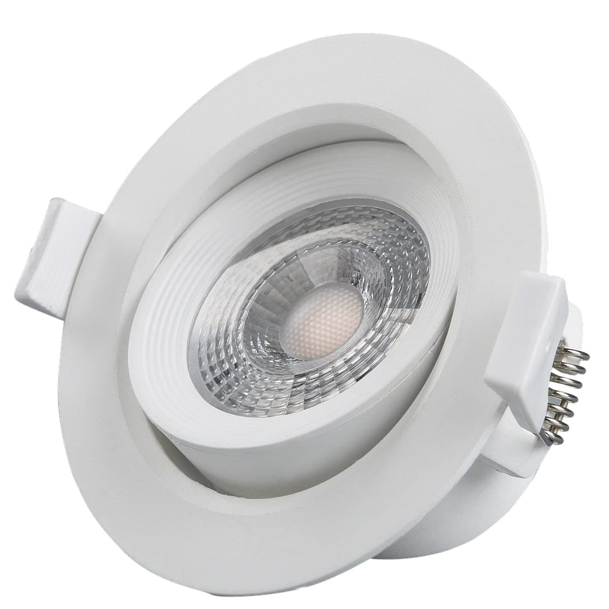 Royal Apex Adjustable Round LED Downlight 7W 240VAC -White Ceiling Spotlight IP40 Rated | For Indoor Home & Office Use (3000K - Warm White -)