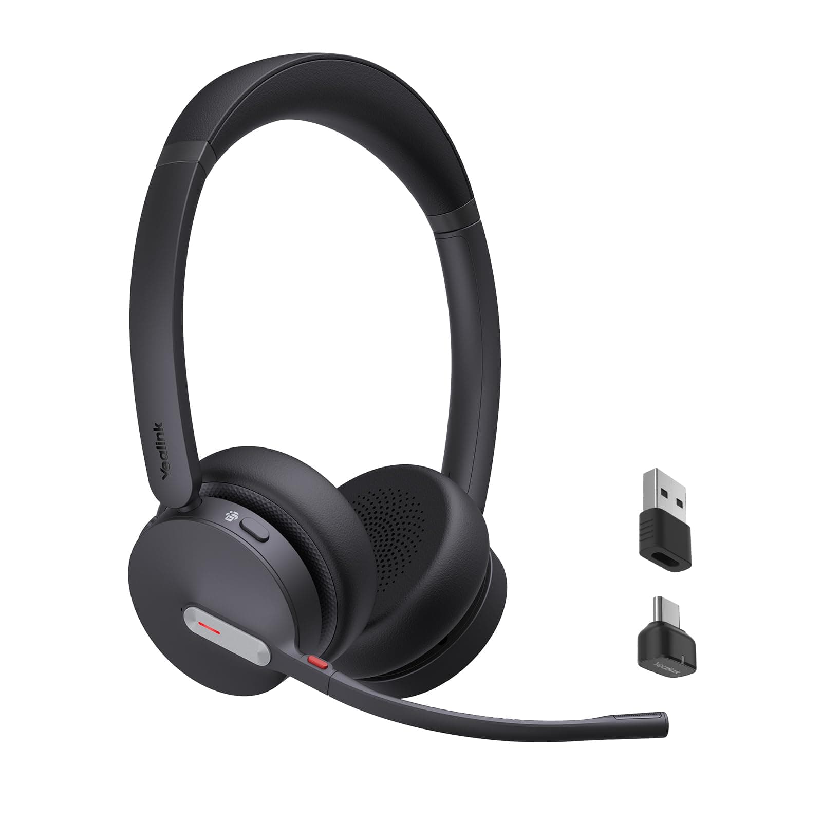 - BH70 Wireless Bluetooth Headset with Microphone for Work, up to 35h Talking Battery Life, 3-Mic, 147g Lightweight Microsoft Teams Certified Headphone for Open Office, USB-C to A