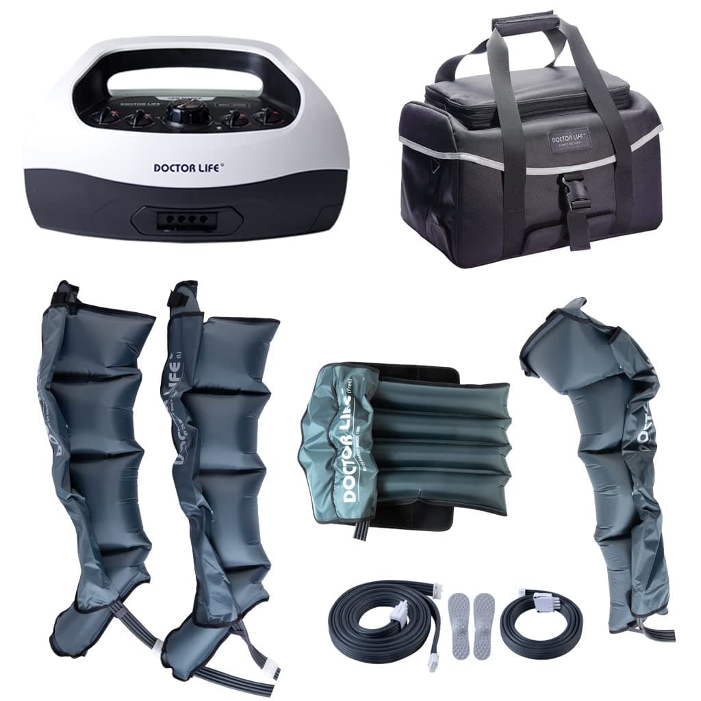 Full Body Recovery System : Sequential Air Compression Device, Foot and Leg Recovery Boots, Arm and Waist, Improved Blood Circulation and Fast Recovery (SP-2000, XL)
