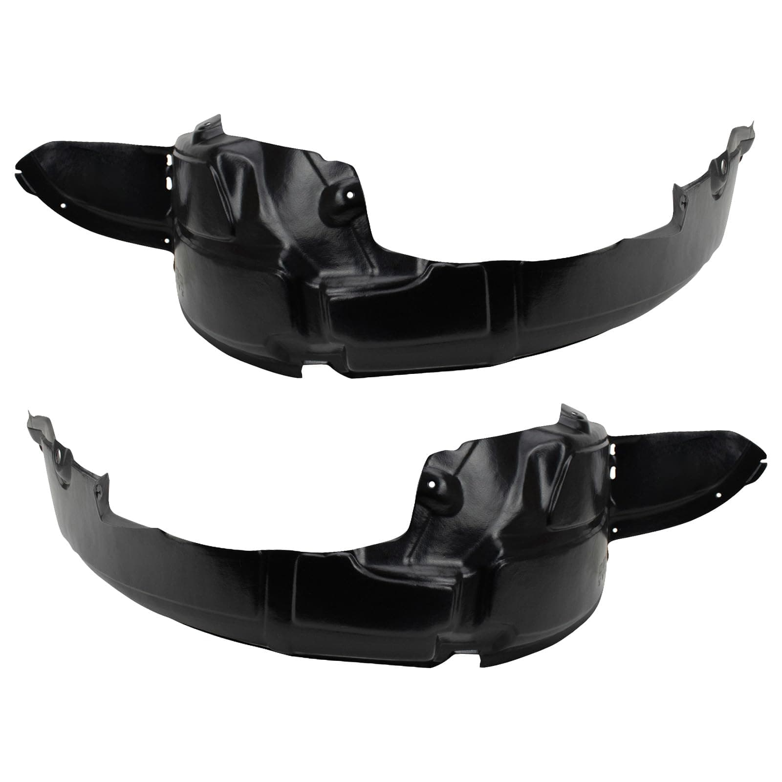 TRQ Front Inner Fender Liner Set Compatible with 2012-2013 Hyundai Accent HY1248122 HY1249122