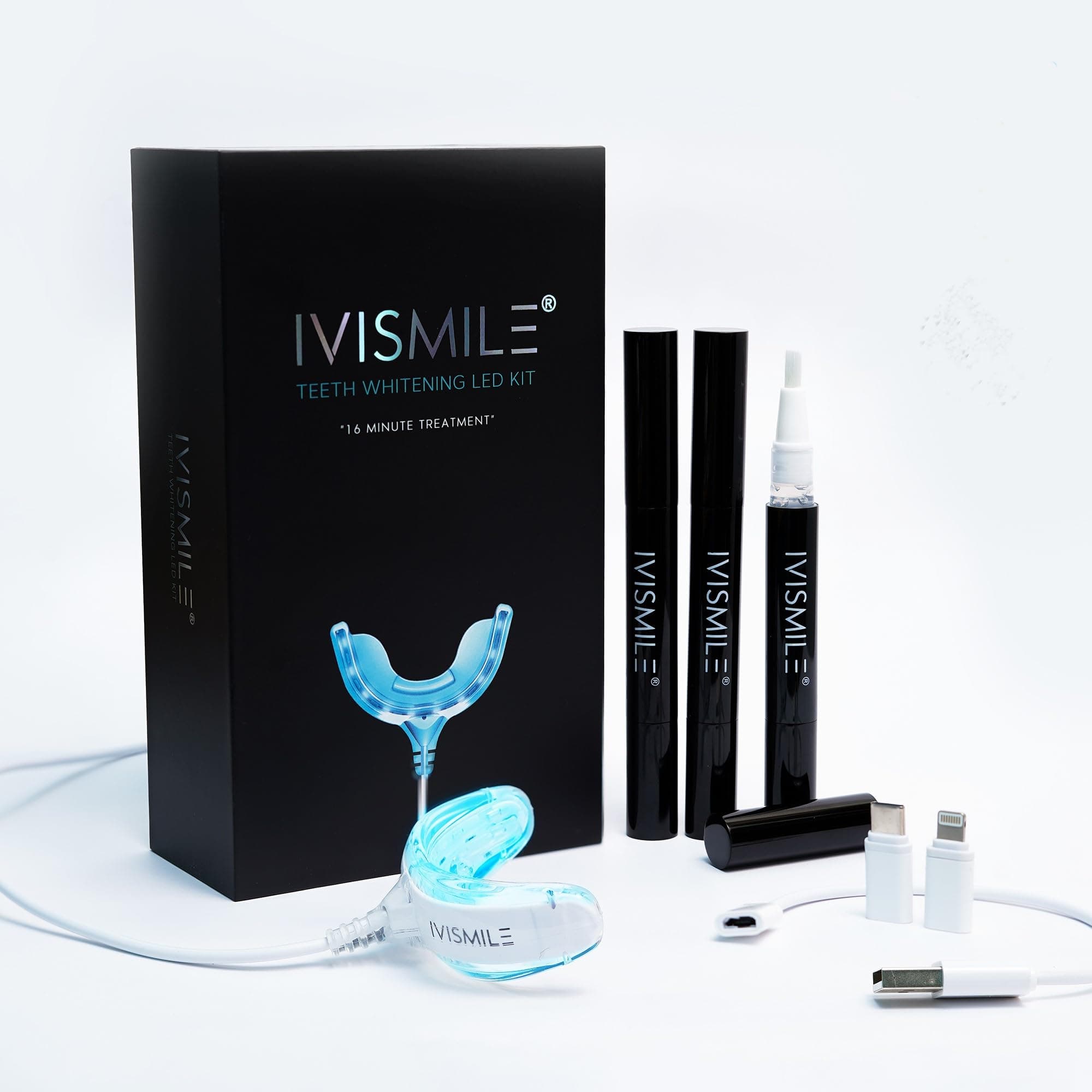 Ivismile teeth whitening kit with LED