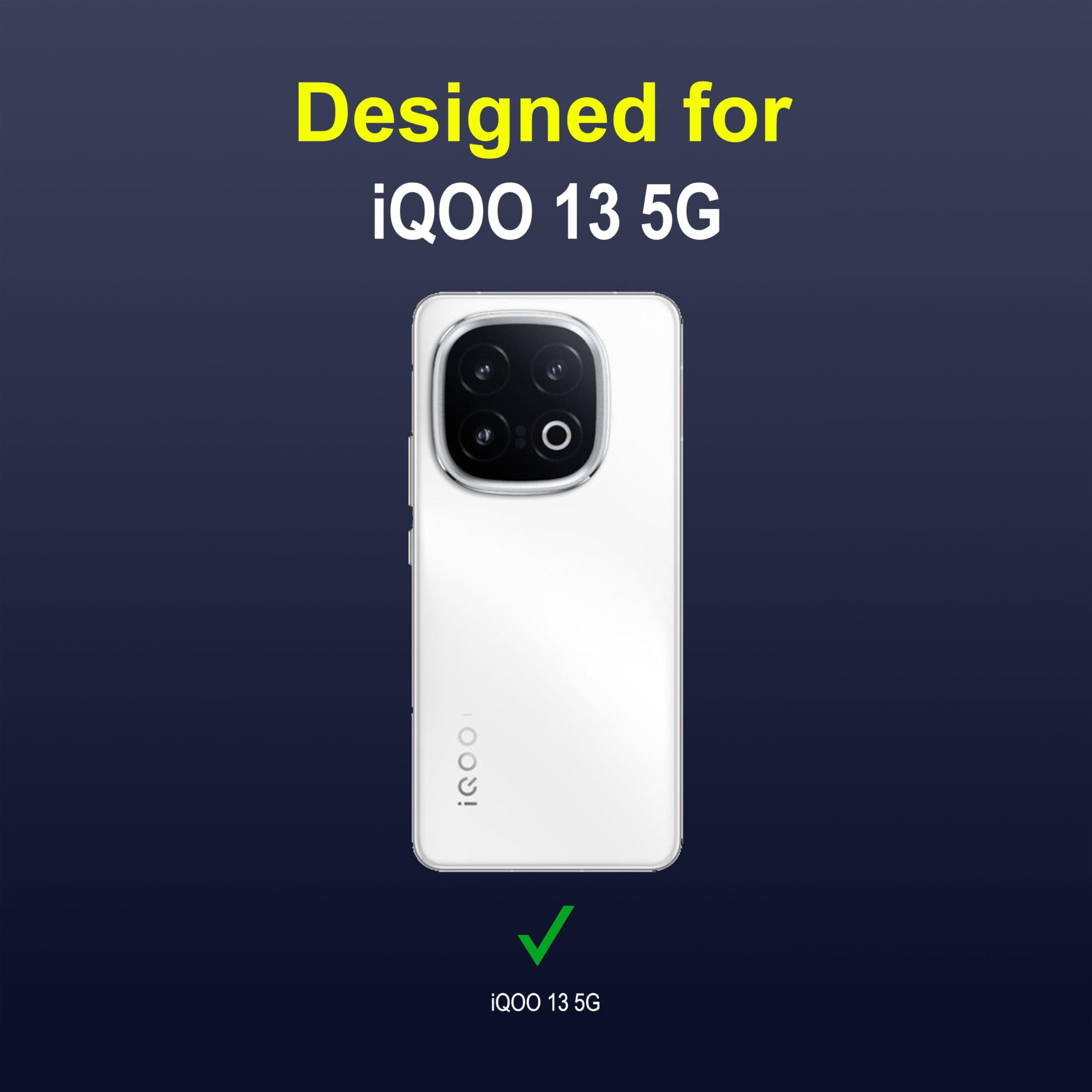 amazon basics Back Case Cover for iQOO 13 5G | Compatible for iQOO 13 5G Back Case Cover | Liquid Silicon Magic Case with Camera Protection | Sapphire