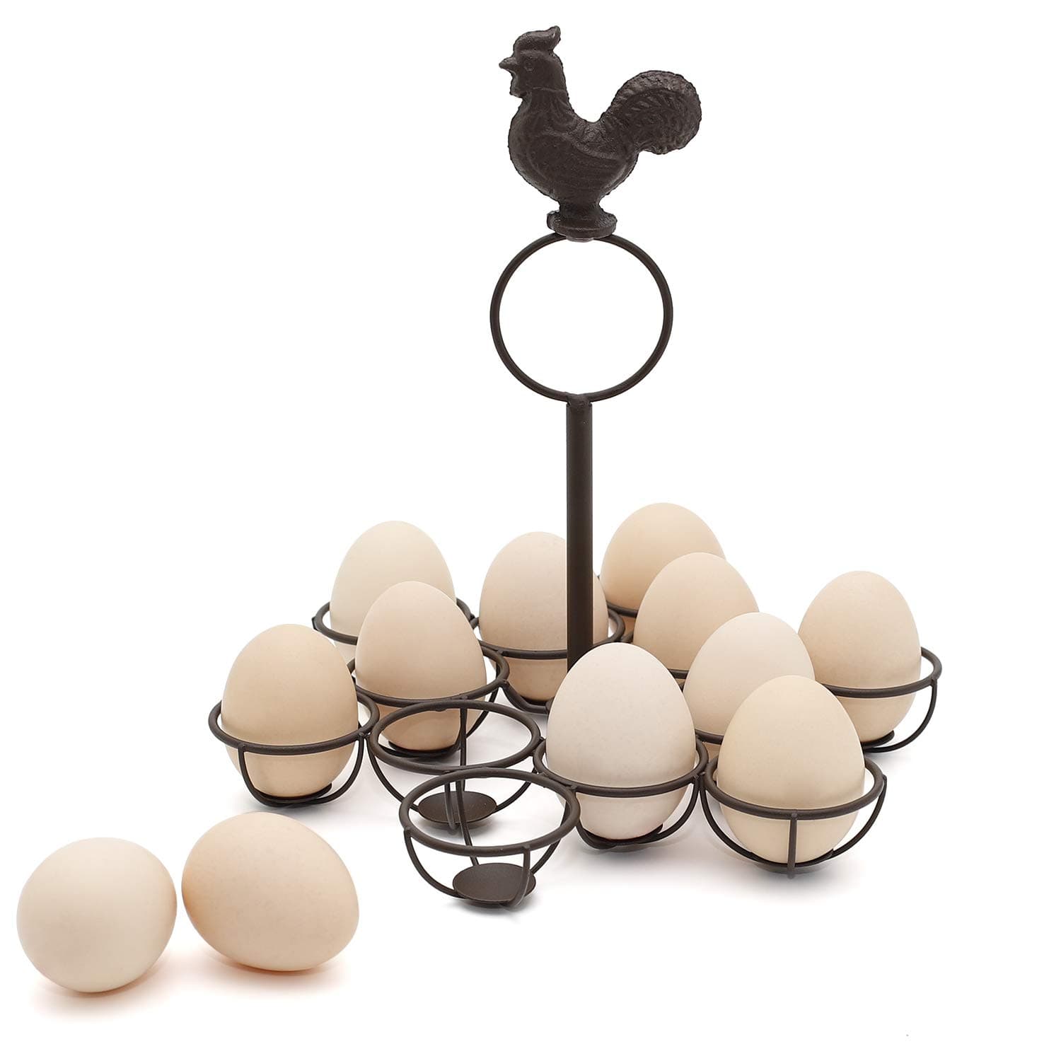 Egg Holder Countertop Egg Storage, Egg Baskets for Fresh Eggs, Vintage Cast Iron Chicken Egg Basket, Hold up to 12 Eggs