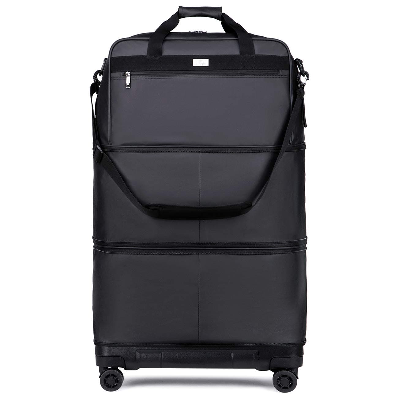 Ailouis Carry on luggage Rolling Foldable Suitcase with PC bottom pan Expandable Wheeled Duffel Luggage Waterproof Removable Wheels