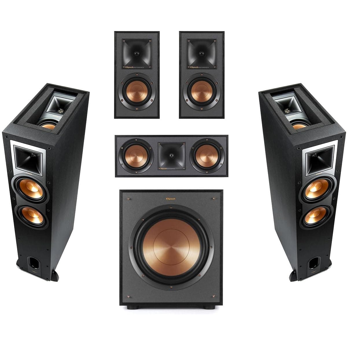 Reference R-26FA 5.1 Home Theater Pack, Brushed Black Polymer Veneer