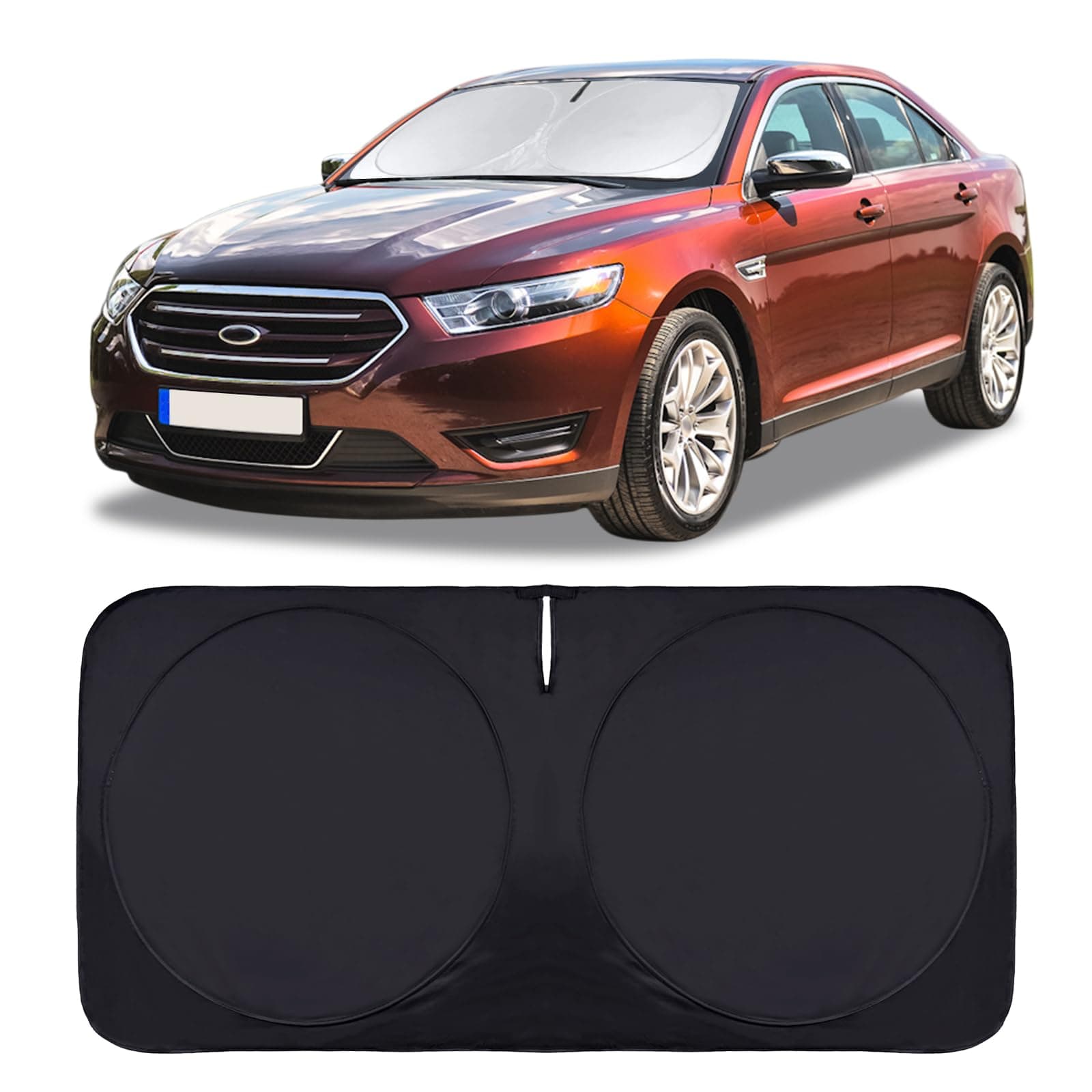 Sun Shade for Ford Taurus 2013 2014 2015 2016 2017 2018 2019-2023 Accessories Window Sunshade Custom Fit Taurus Sedan Windshield Sun Visor Reflective Protector Foldable Shield Blocks UV Rays