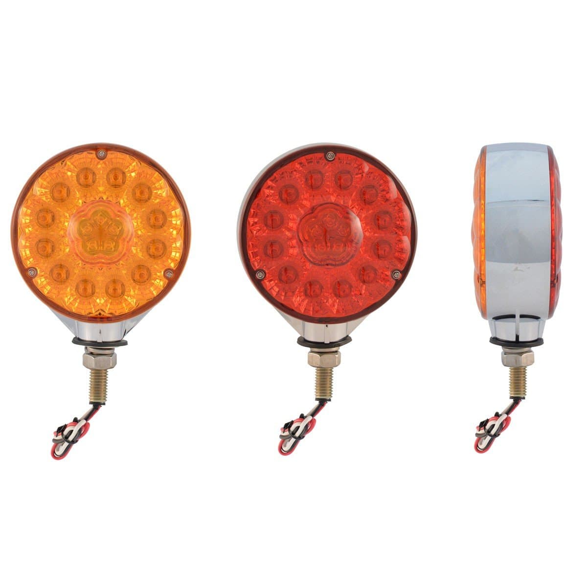 Trux Accessorries LED Double Face Light - 4-3/4in - Red/Amber