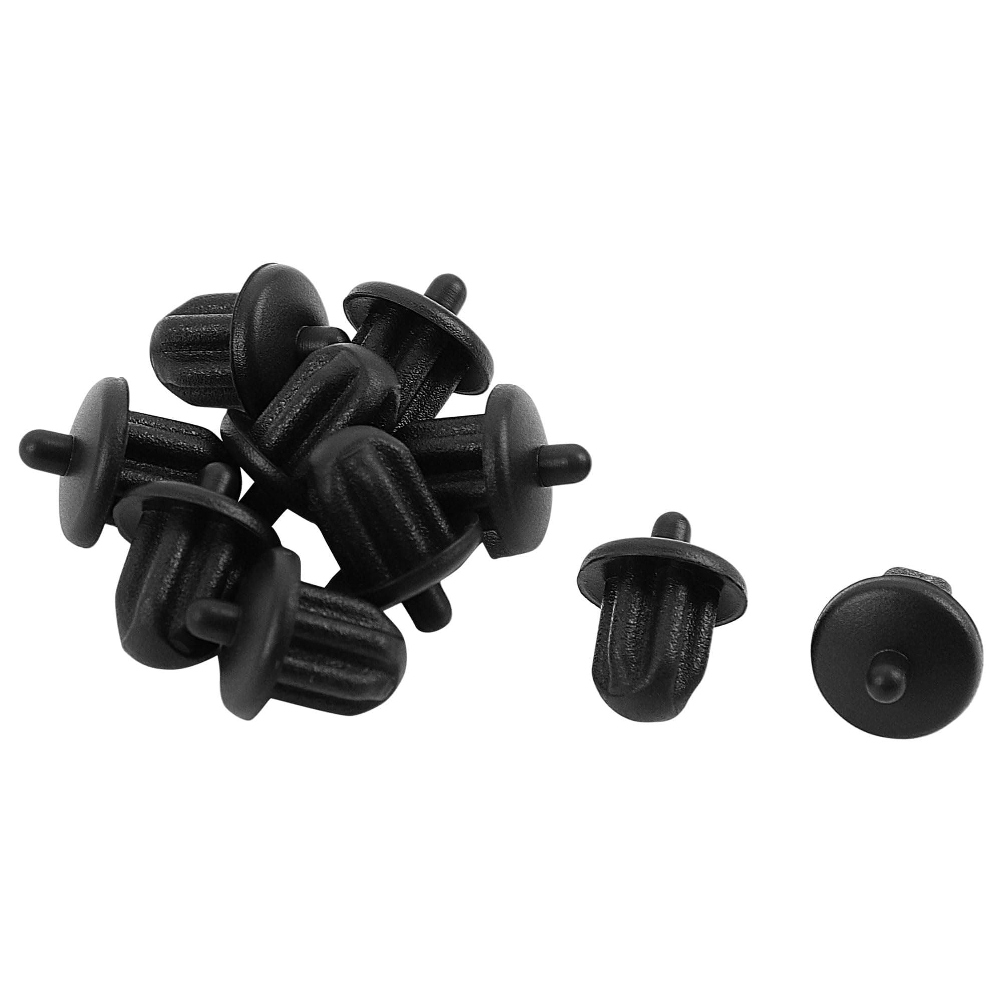 uxcell Black Rubber 6.35mm Audio Jack PC DVD Microphone Socket Dust Cover 10PCS