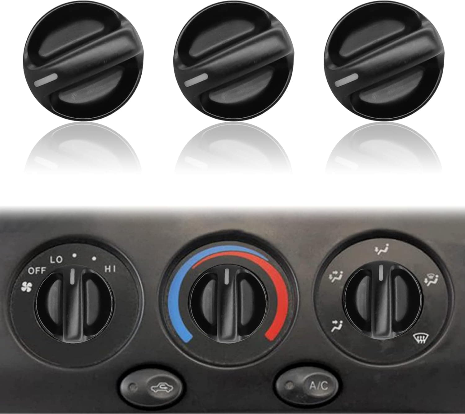 Toyota Tundra Heater A/C Control Knobs for Year 1999-2006 | Replacement Climate Control Knobs | OEM Fit | Easy Install | Durable & Stylish