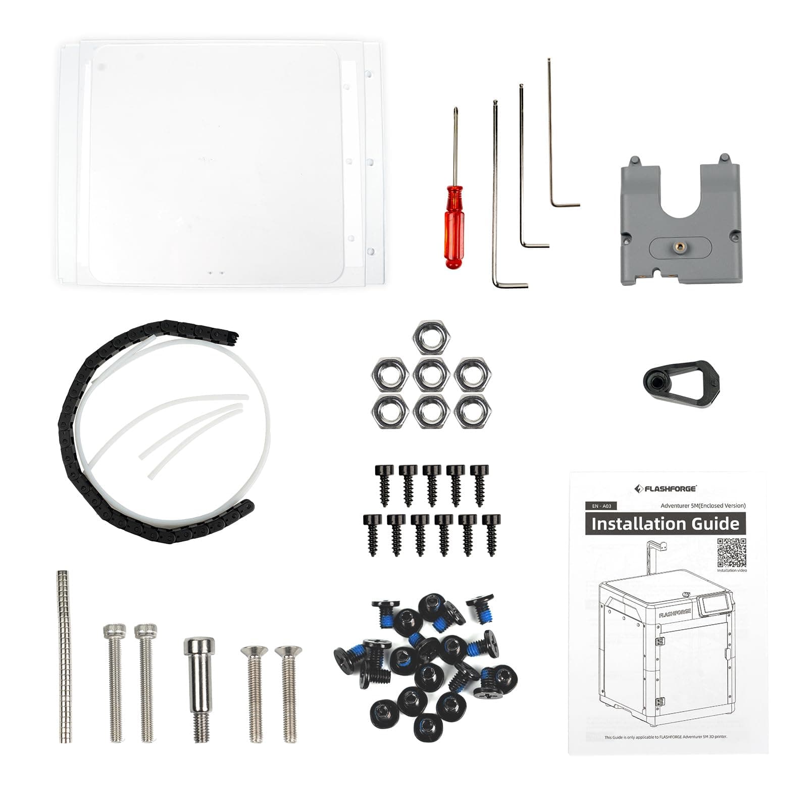 FLASHFORGE Adventurer 5M 3D Printer Enclosure Kit, DIY Design, Noise Reduction, Improve Safety and Odor Isolation, Support High Temperature Filament Printing of ASA and PC etc