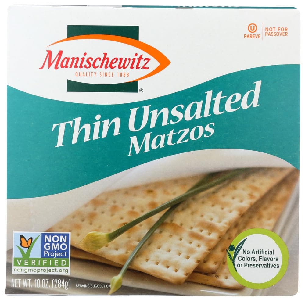 Passover Matzo Thin Unsalted, 9 Ounce, Kosher for Passover (Pack of 1)