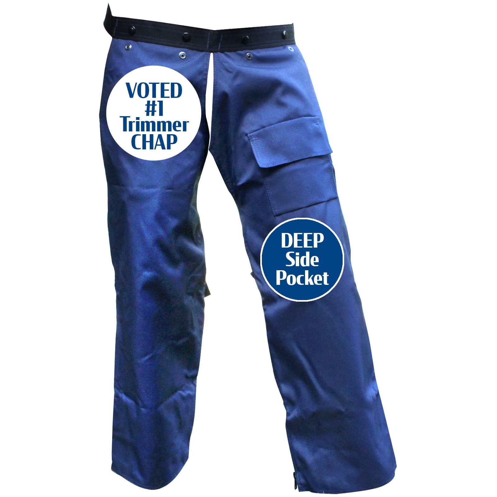 Protective Trimmer Safety Chaps, Navy Blue, Size 40"