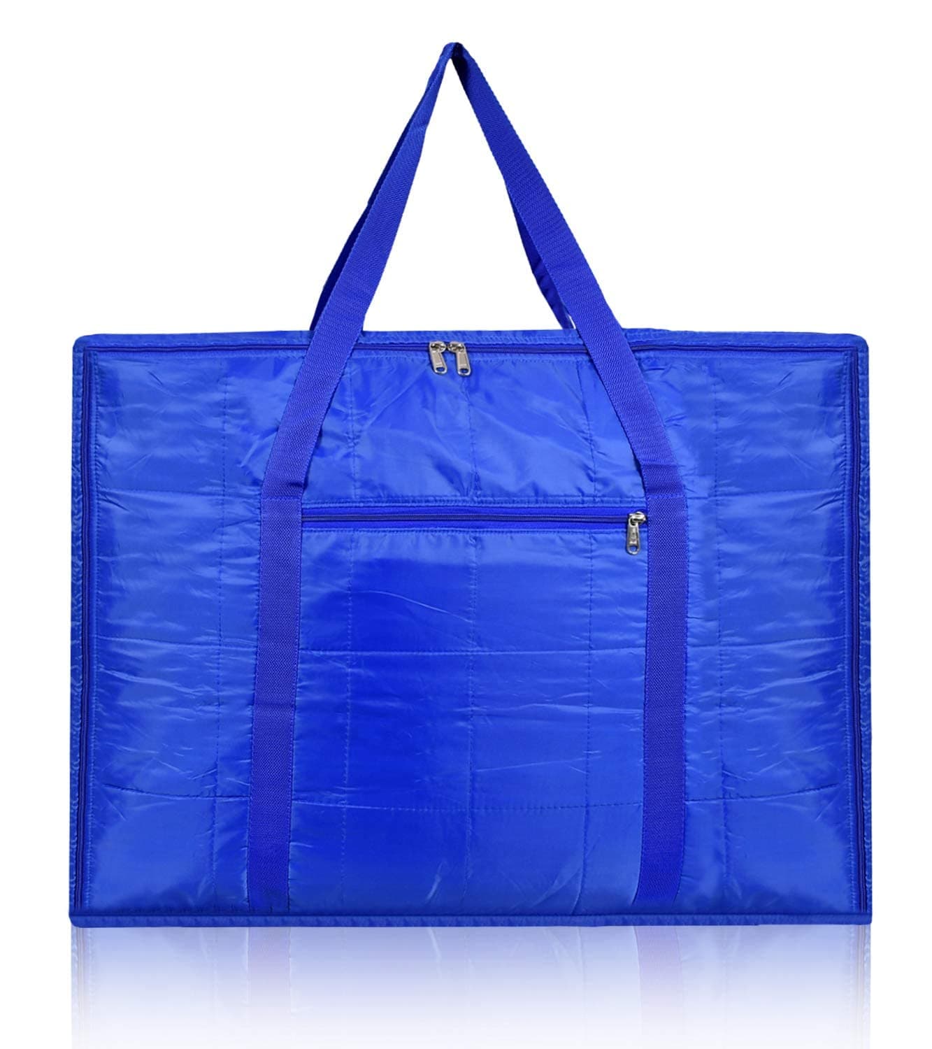 Amazon Brand - Solimo Parachute Jumbo Underbed Rectangular Storage Bag with Zipper and Handle, Royal Blue, Standard