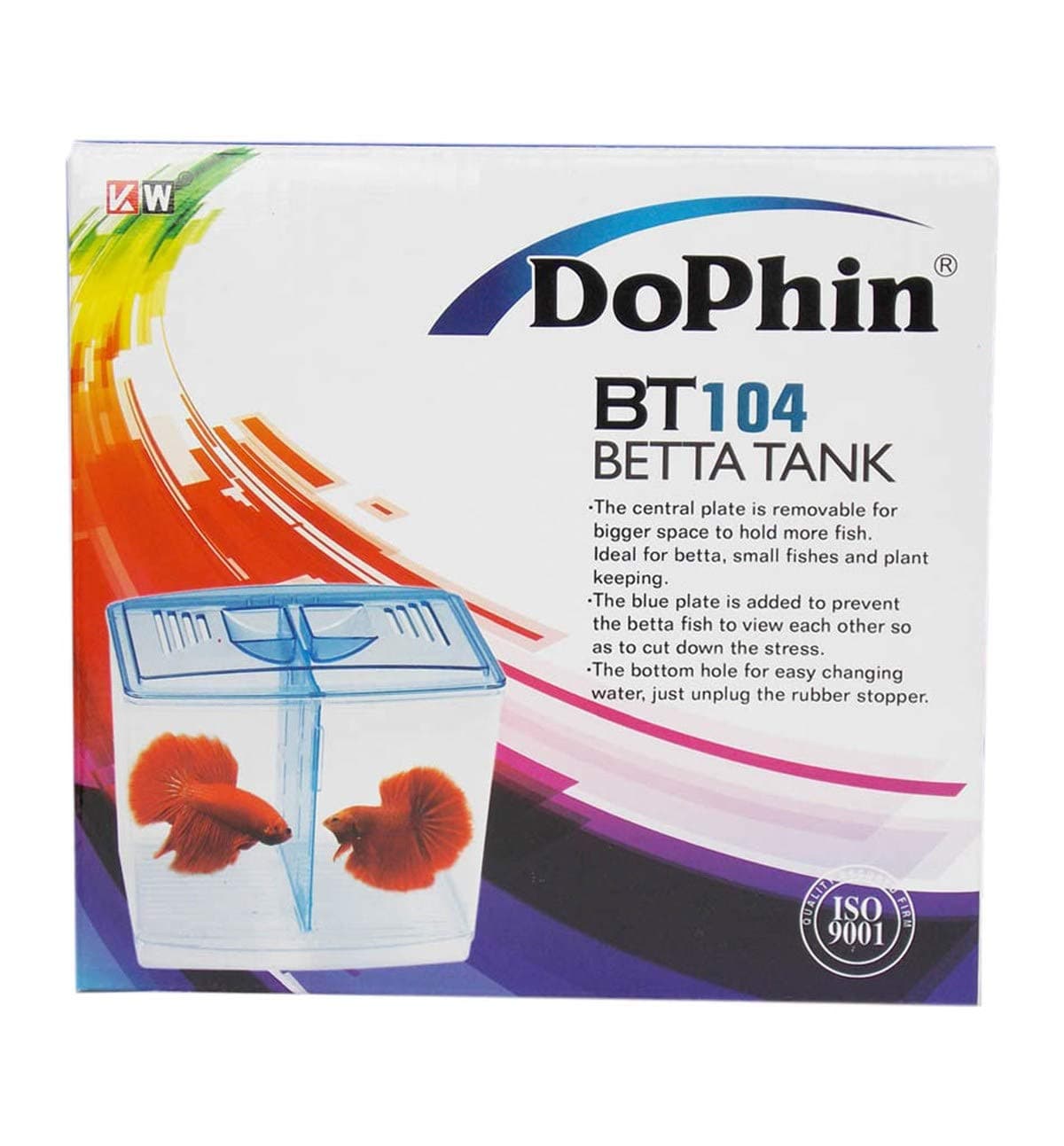 Dophin Betta Tank (Rust Resistant, Pack of One)