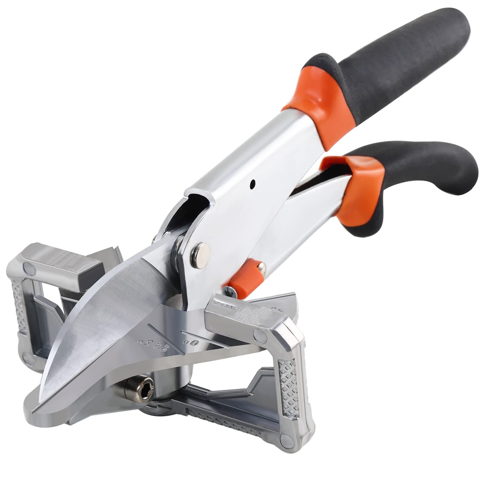 X-Large Sharp Multi-Angle Miter Shear Cutter with 0 to 135 Degrees, Adjustable Angular Cutting Scissors for PVC Cord Cover, Baseboard Molding, Quarter Round Trim, Tile Edge, Wood Sheet