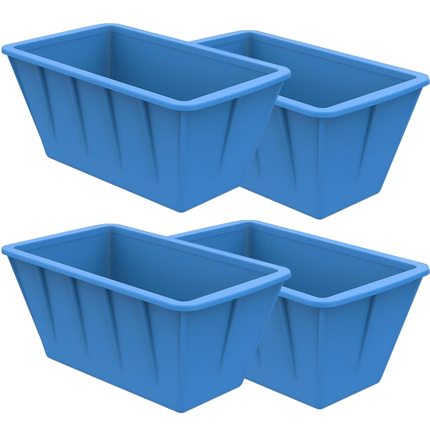 4Pack 48LB Extra Large Ice Cube Molds Silicone Large Ice Cube Molds for Cold Plunge Tub,Reusable Ice Cube Trays for Freezer,Ice Block Molds for Home Ice Baths,Cold Plunge Accessories (12LB-Blue-4Pack)