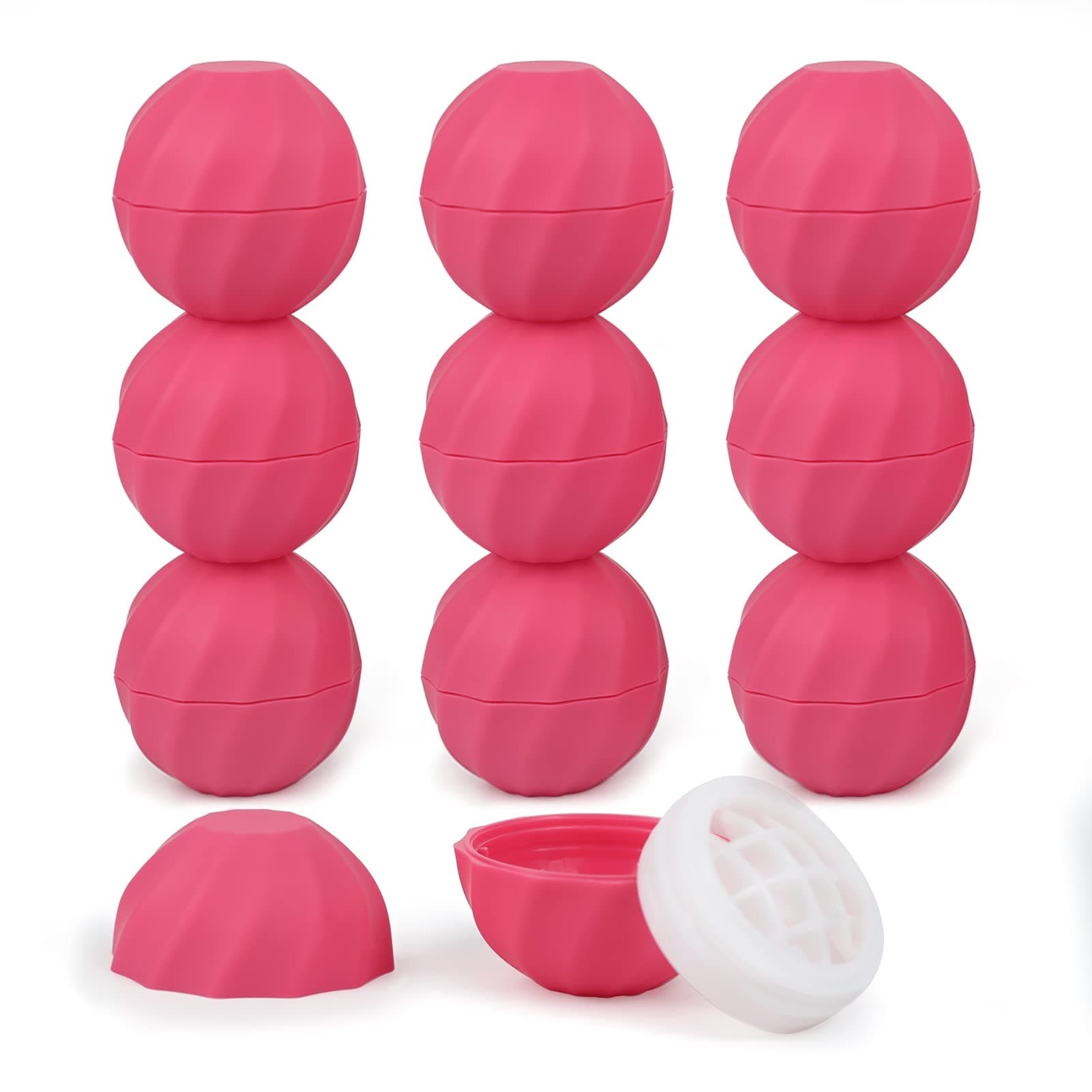 longway 0.24Oz (7ml) Empty Lip Balm Sphere Containers | Screw Cap Lipstick Tubes/Chapstick Tubes/Chapstick Holder for Lip Gloss & BPA FREE (Rose)