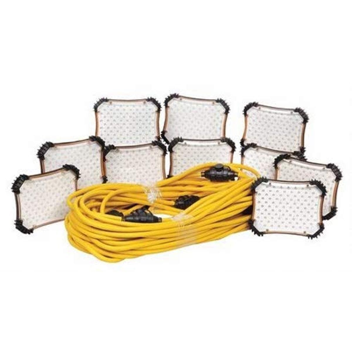 CEP Construction Electrical Products97135 LED Construction String Lights w/Slide Lock Connection β 100 Feet Portable Temporary Jobsite Work Lighting