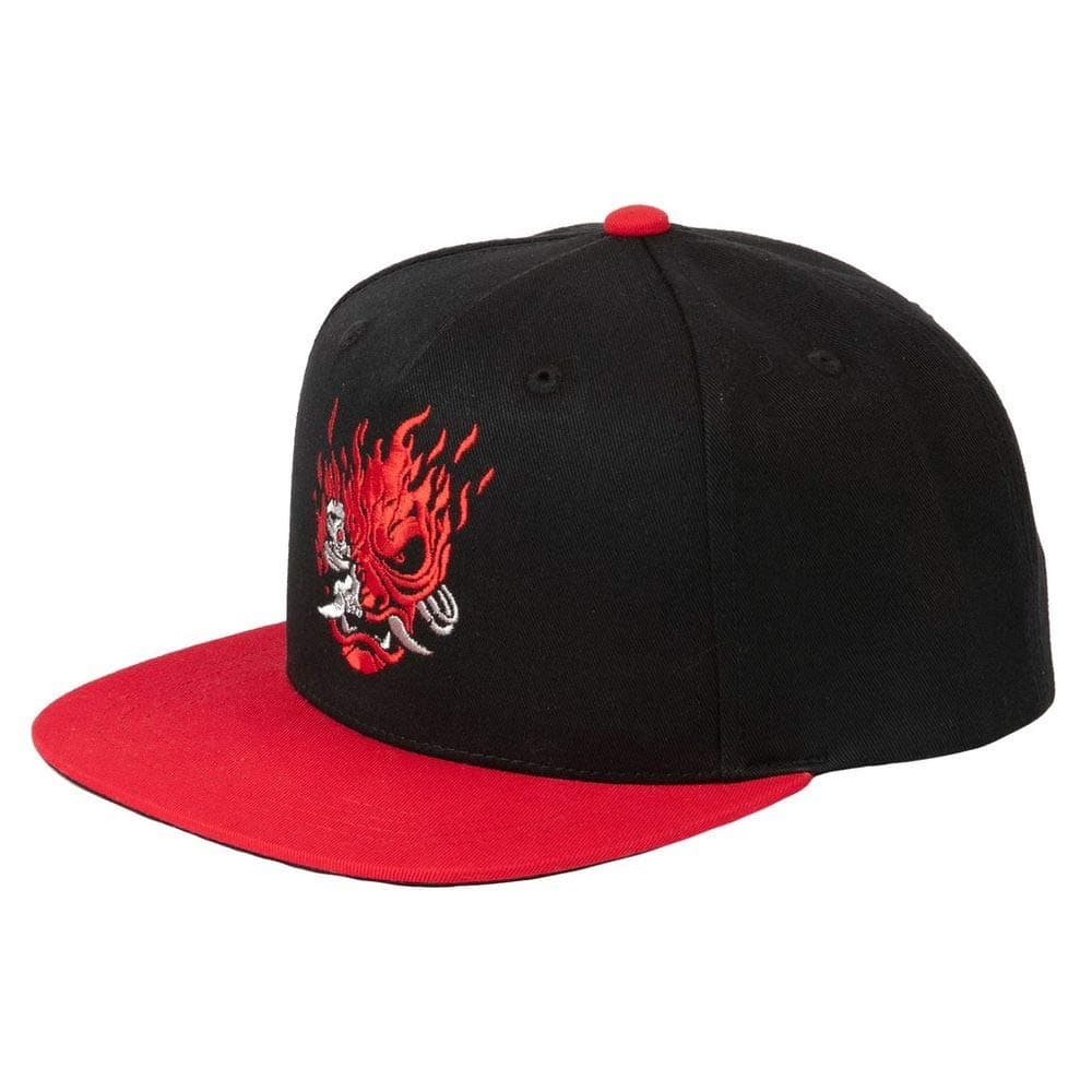 JINX Cyberpunk 2077 Samurai Logo Snap-Back Baseball Hat, Black/Red, Adult Size