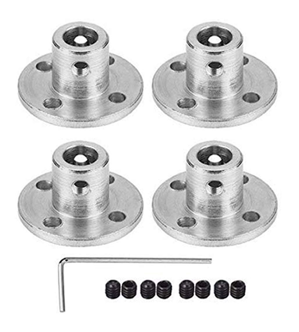 4Pcs Flange Coupling Connector, Rigid Guide Model Coupler Accessory, Shaft Axis Fittings for DIY RC Model Motors (6mm)