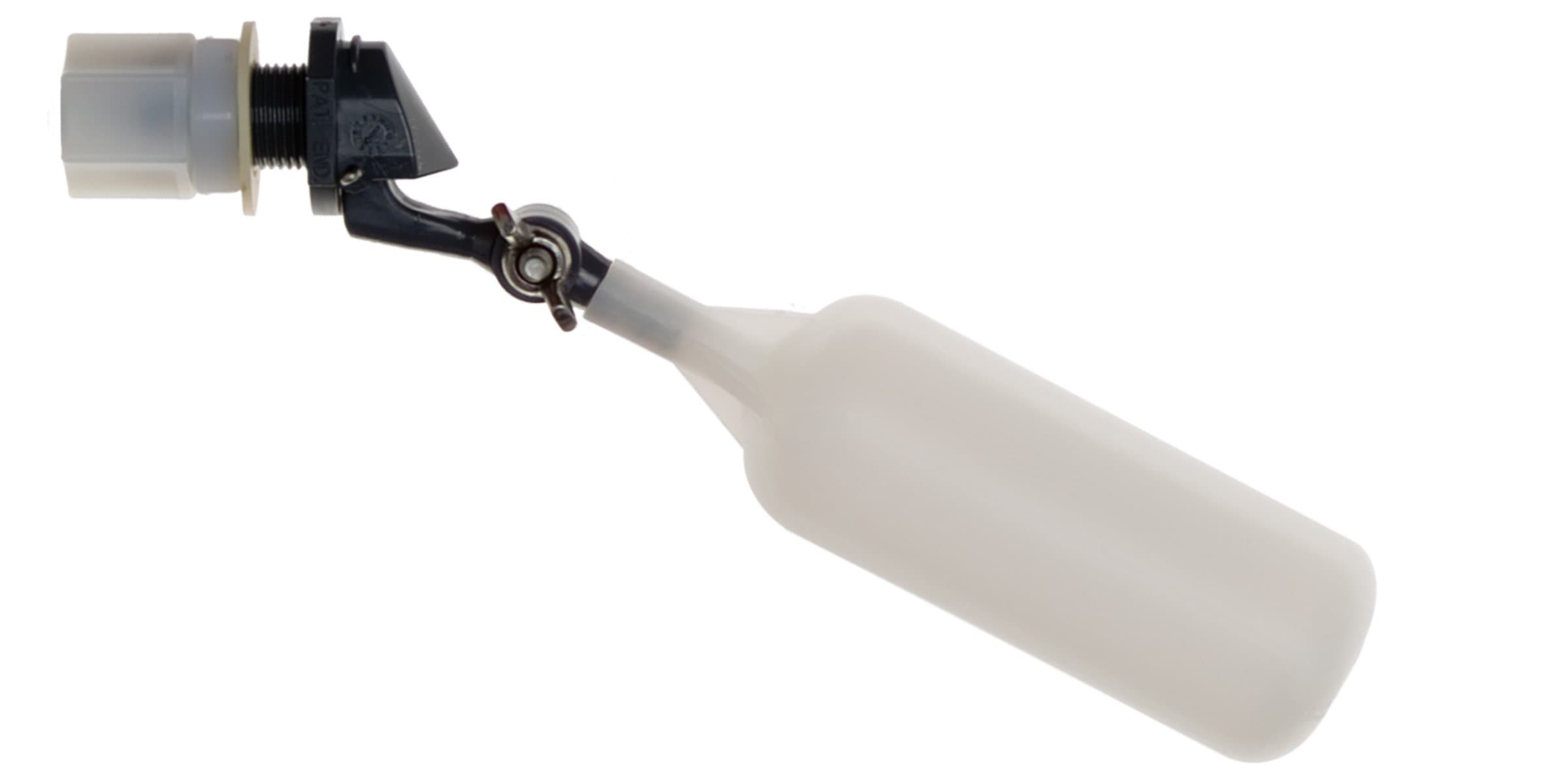 Kerick ValveMA382 PVC Mini Float Valve, Tank Mount, Adjustable Arm, 1.5 gpm at 60 psi, 3/8" Tube Fitting