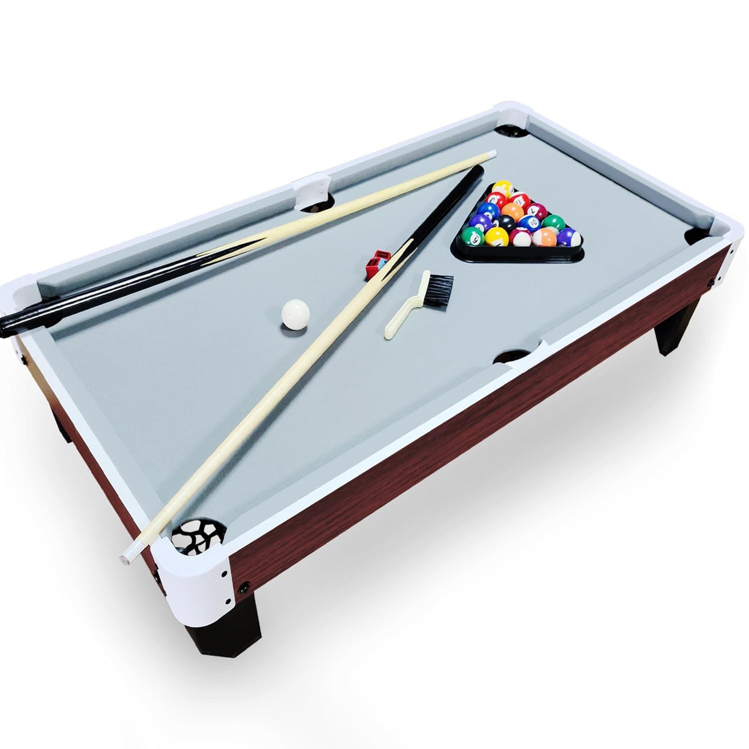 OYE 40 Inch Pool Table Top, 3.5FT Mini Pool Table Top, Small Wooden Snooker Tabletop, Billiards Tabletop Set for Children with Full Accessories