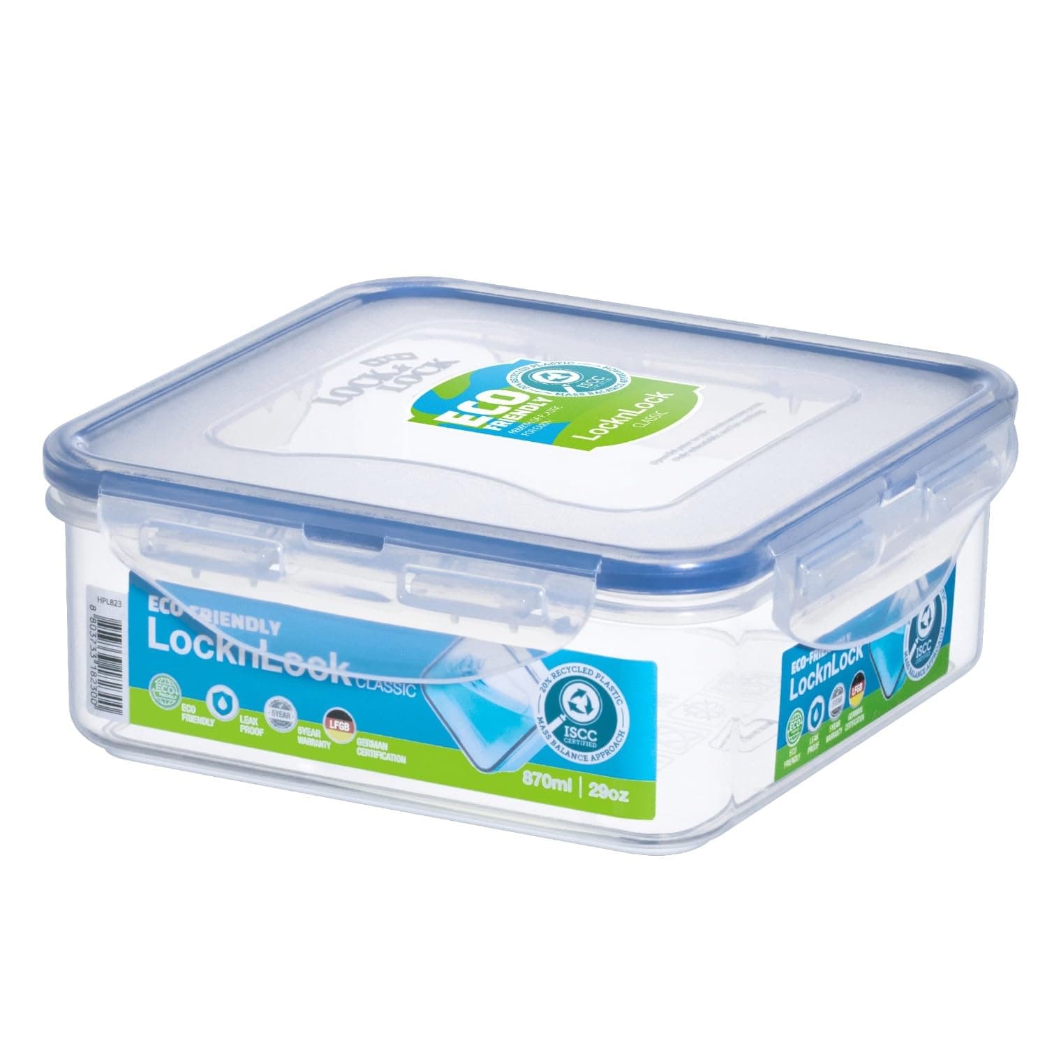 LocknLock 870ml Rectangular Airtight Food Storage Container - BPA-Free, Microwave, Freezer, and Dishwasher Safe
