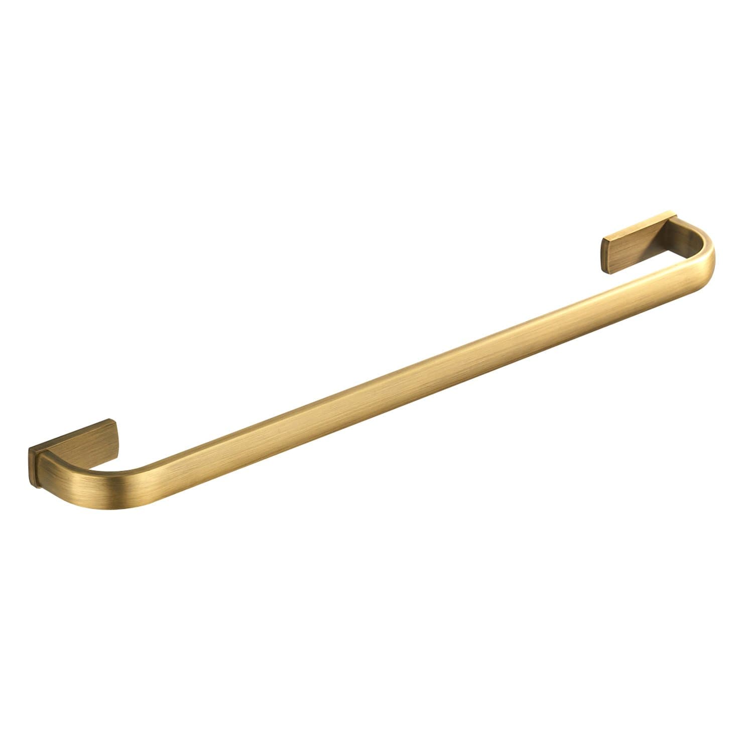 Flybath Towel Rail Bar Single Layer Brass Antique Holder Wall Mounted 57 CM, Brushed Brass