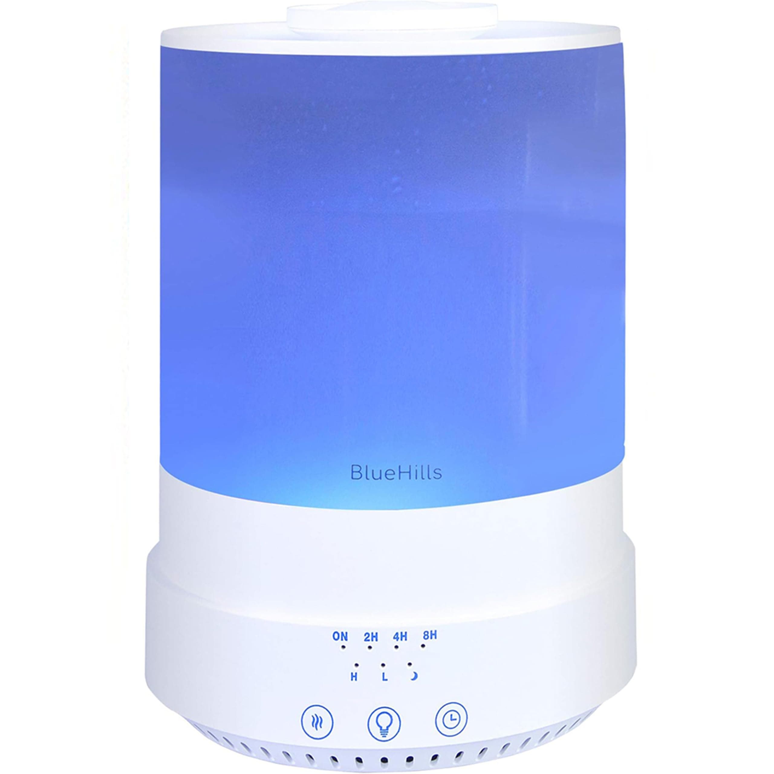 2500 ML XL Essential Oil Diffuser Aroma Humidifier with Timer for Large Home Decor Baby Rooms Plants Big Huge 2.5 L Extra Large Capacity High Mist Long Run with Lights White - F001