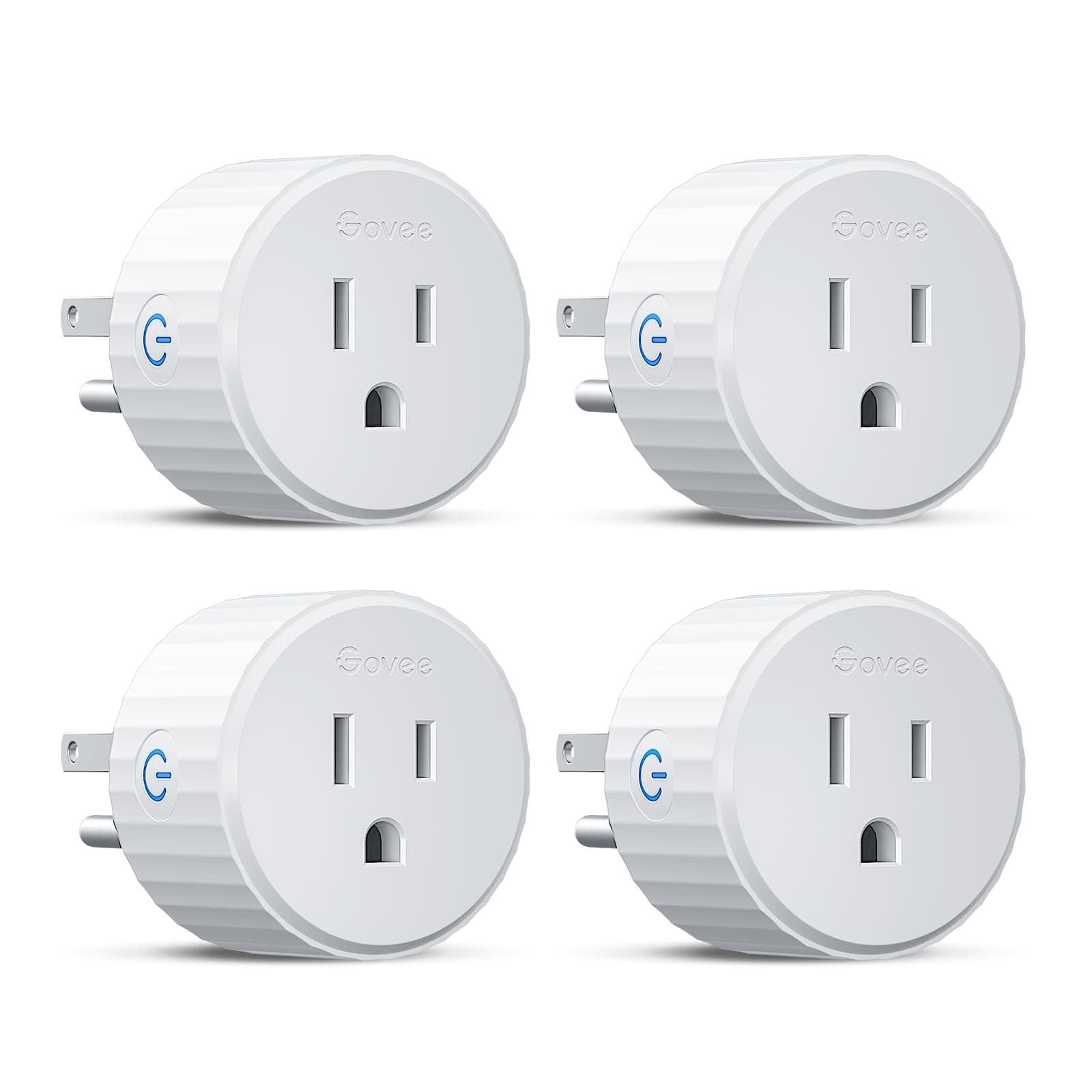 Govee Smart Plug, WiFi Plugs Compatible with Alexa & Google Assistant, Smart Outlet with Timer & Group Controller, WiFi Outlet for Home, No Hub Required, ETL & FCC Certified, 2.4G WiFi Only, 4 Pack