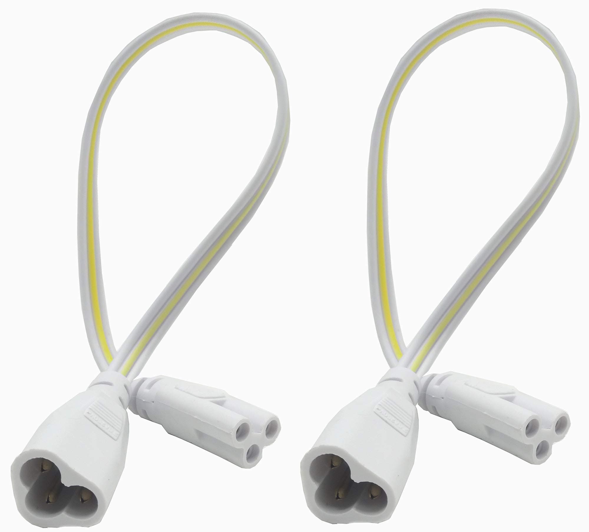 Traodin T5 T8 LED Lamp Connecting Wire Ceiling Lights Daylight Integrated Tube Cable Linkable Cords for LED Tube Lamp Holder Socket Fittings with Cables 30CM (2-Pack 3Pin M/F)