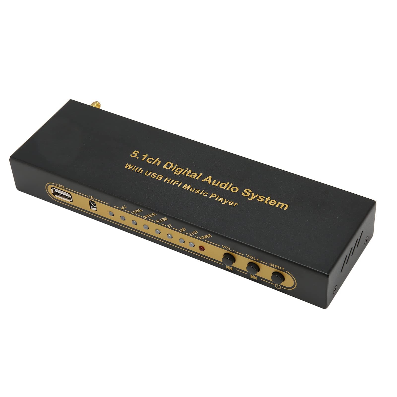 UD851B 5.1CH Sound Decoder, 5.1 Surround Sound Decoder Separator Converter, 6 Channels, Support, Optical, Coaxial, PC USB, and USB Flash Drive