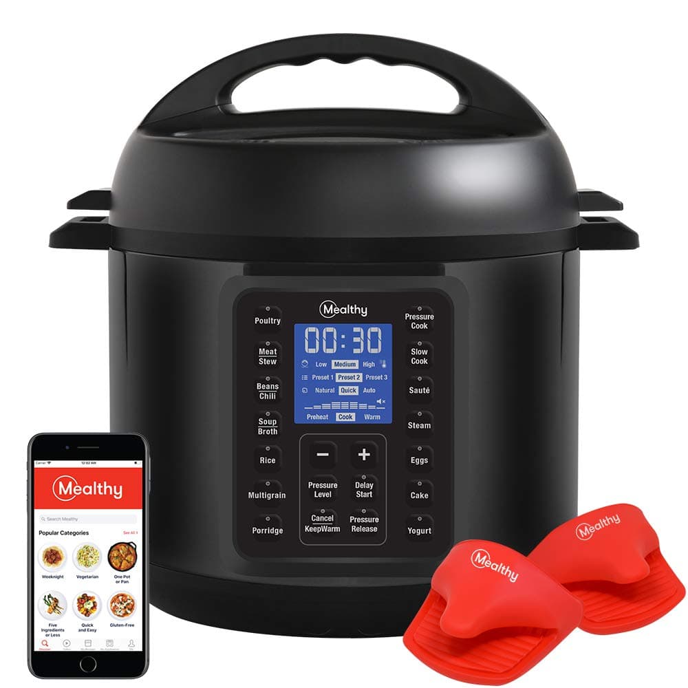 MultiPot 2.0 6 Quart 9-in-1 Electric Pressure Cooker Slow Cooking with Programmable LCD Display, Self Sealing Lid, Accessories, and Utensils