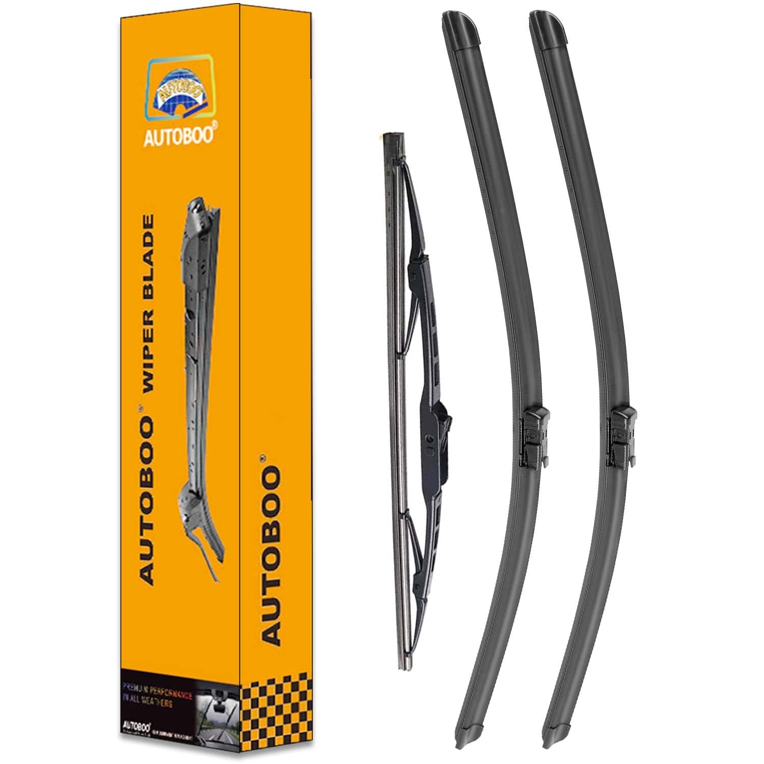 AUTOBOO OEM Windshield Wiper Blade Replacement for GMC Terrain Chevy Equinox 2010-2017 Original Equipment Wiper Blade Set- 24+17+13 (Set of 3) 1 Year Warranty