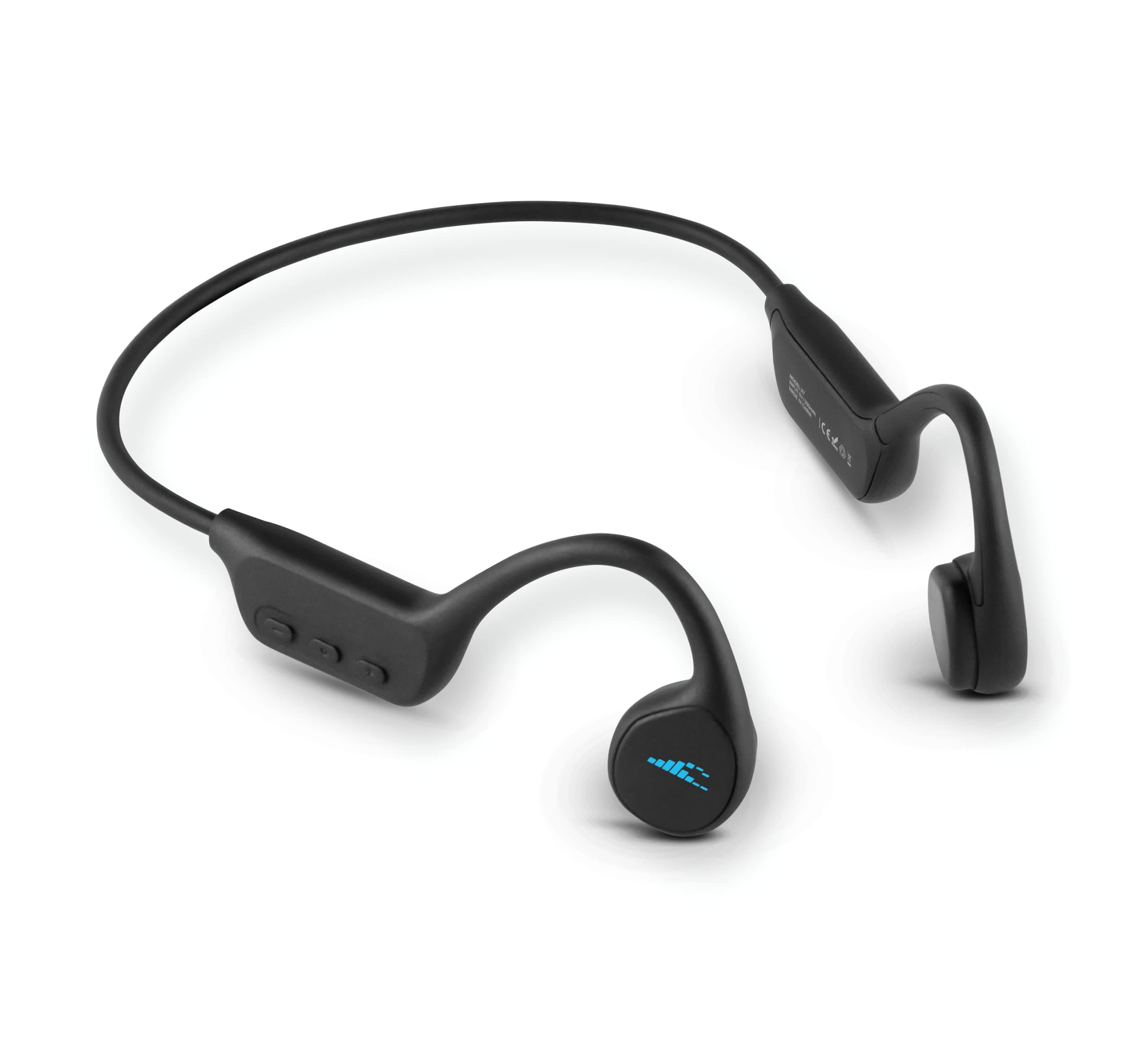 H2O Audio TRI Multi-Sport Waterproof Bone Conduction Open Ear Headphones - Bluetooth for Running/Cycling, MP3 for Swimming, IPX8 Waterproof, Sweatproof - Black