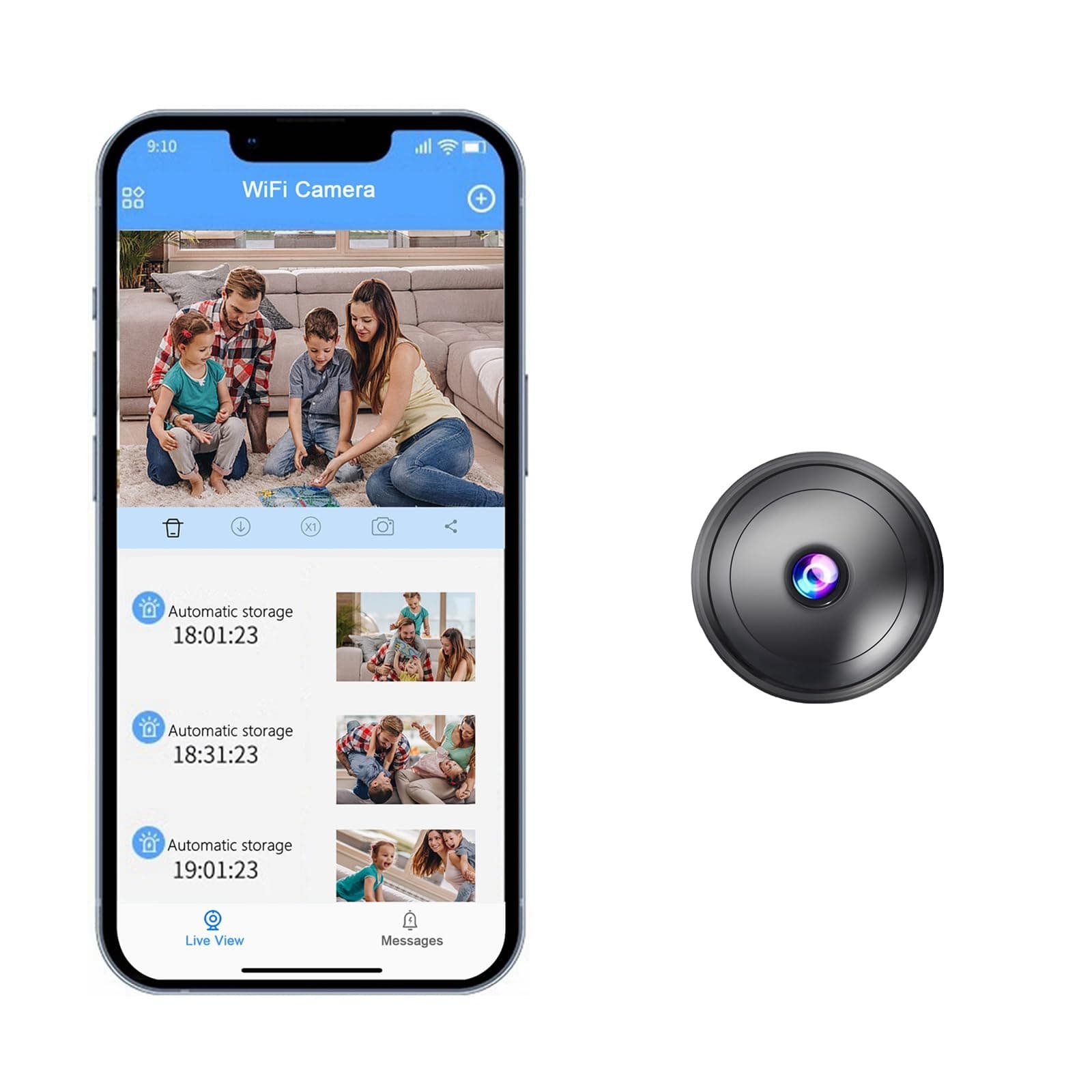 Hidden Camera with Audio/Video. Mini Small Camera. Spy Hidden Cameras for Home Indoor Use. Spy Cam with Night Vision and Motion Detection Baby Monitor Small Mini Wireless Outdoor S33