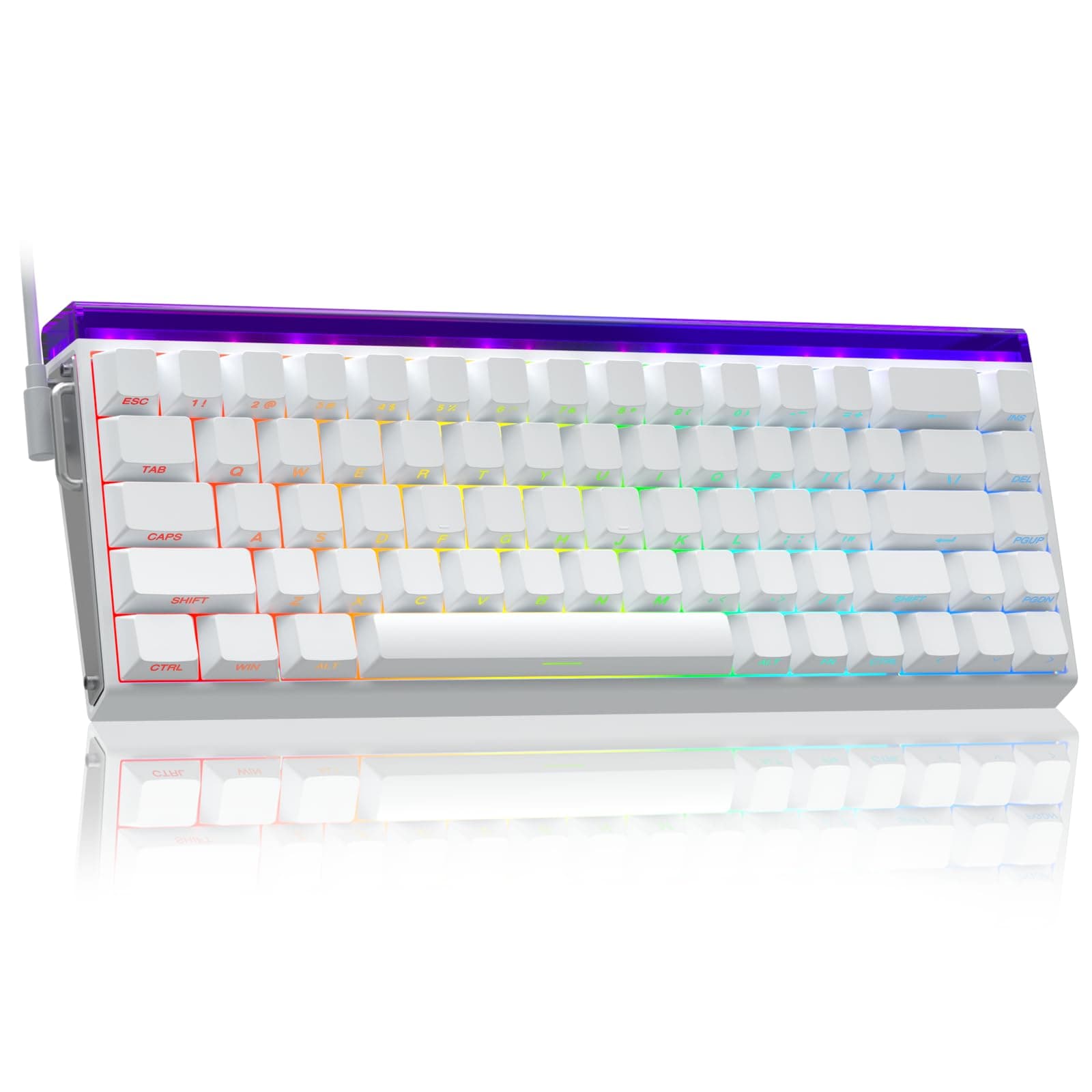 AULA Hero 68 HE 60% Gaming Keyboard Wired, Hall Effect Magnetic Switch Keyboard with Adjustable Actuation, Fast Trigger Mode, 8K Hz Polling Rate, 0.125ms Latency,Side Printed PBT Keycaps, RGB Backlit