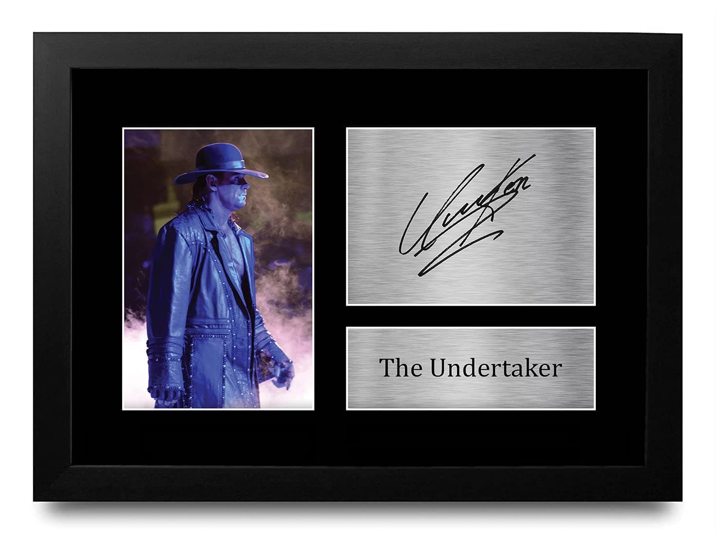 FR The Undertaker Gift Signed FRAMED A4 Printed Autograph WWE WWF Wrestling Gifts Print Photo Picture Display