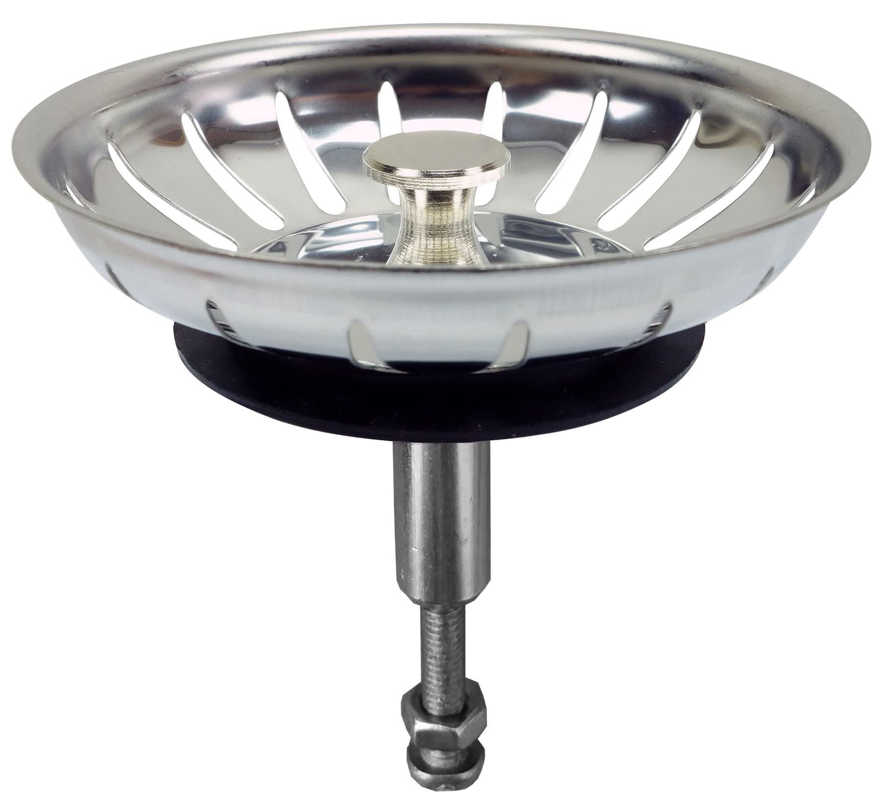 Kitchen Basin Drain Sink Waste Strainer Plug Steel with Adjustable Height