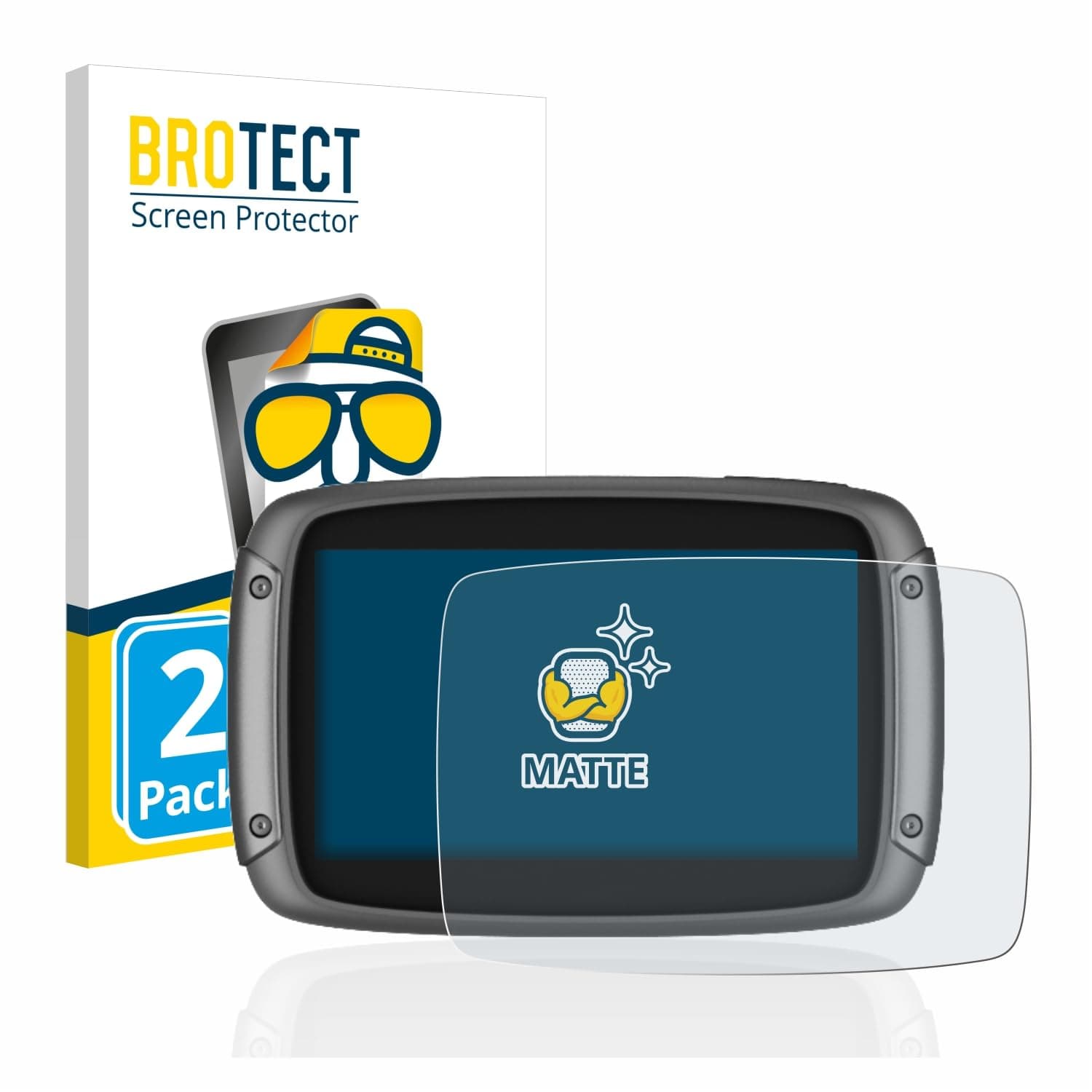 brotect Screen Protector Anti-Glare compatible with TomTom Rider 500/550 (2 Pack) Screen Protector Matte, Anti-Fingerprint Protection Film