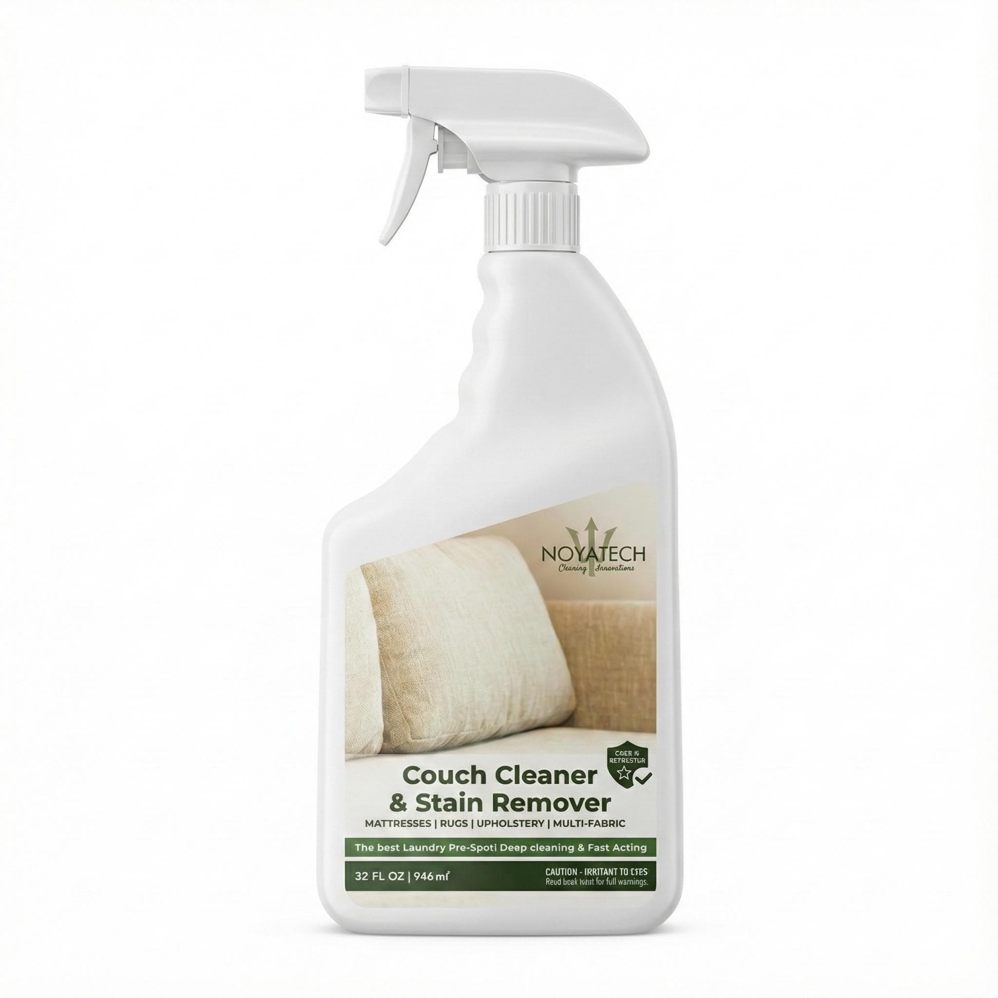 NOYATECH Couch Cleaner and Stain Remover Spray – Professional Strength, Multi-Surface Fabric and Upholstery Cleaner – Pet-Safe, Non-Toxic, Quick-Drying for Couches, Sofas & Car Interiors.